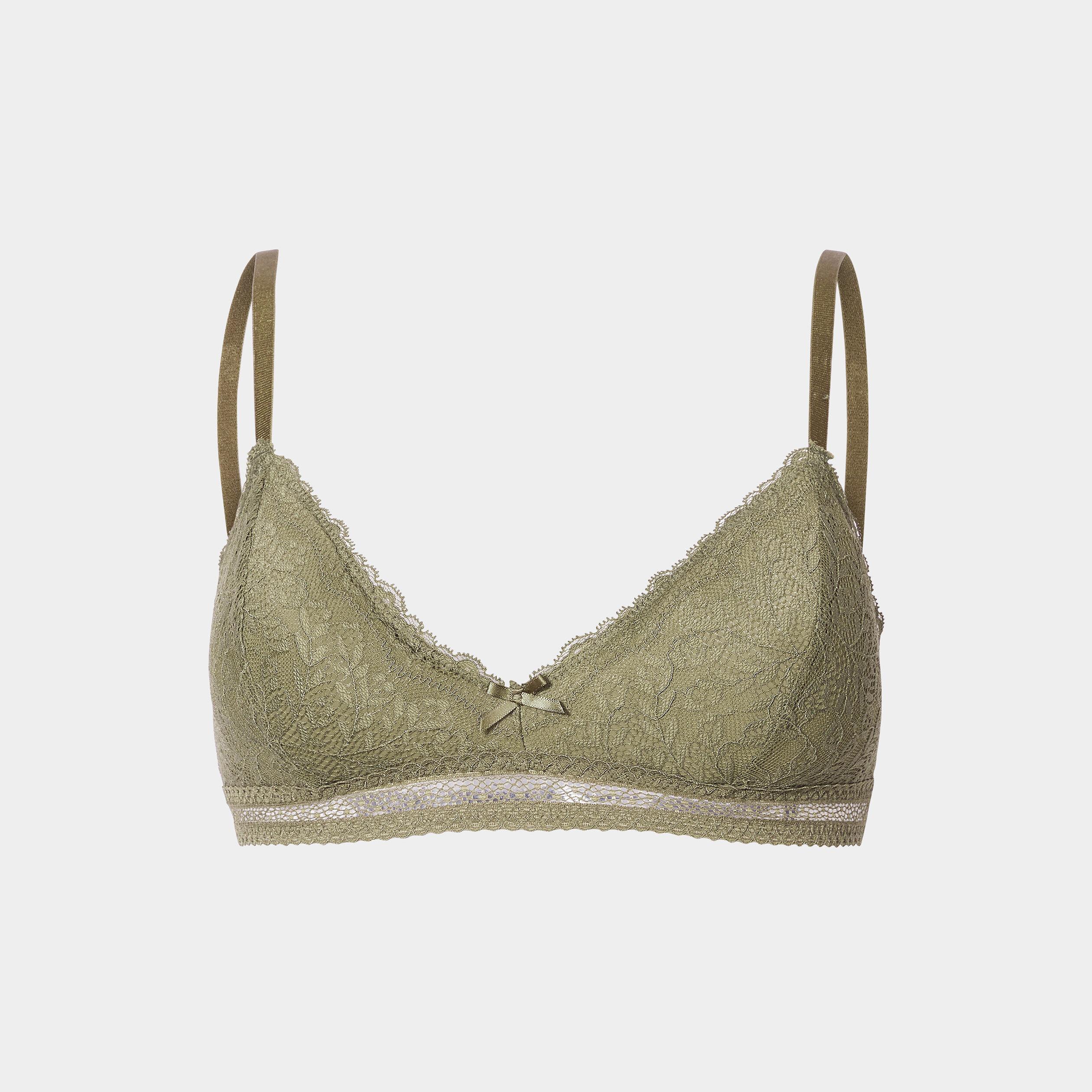 soutien gorge dentelle sans armatures vert kaki femme Soutien-gorge dentelle sans armatures vert kaki femme