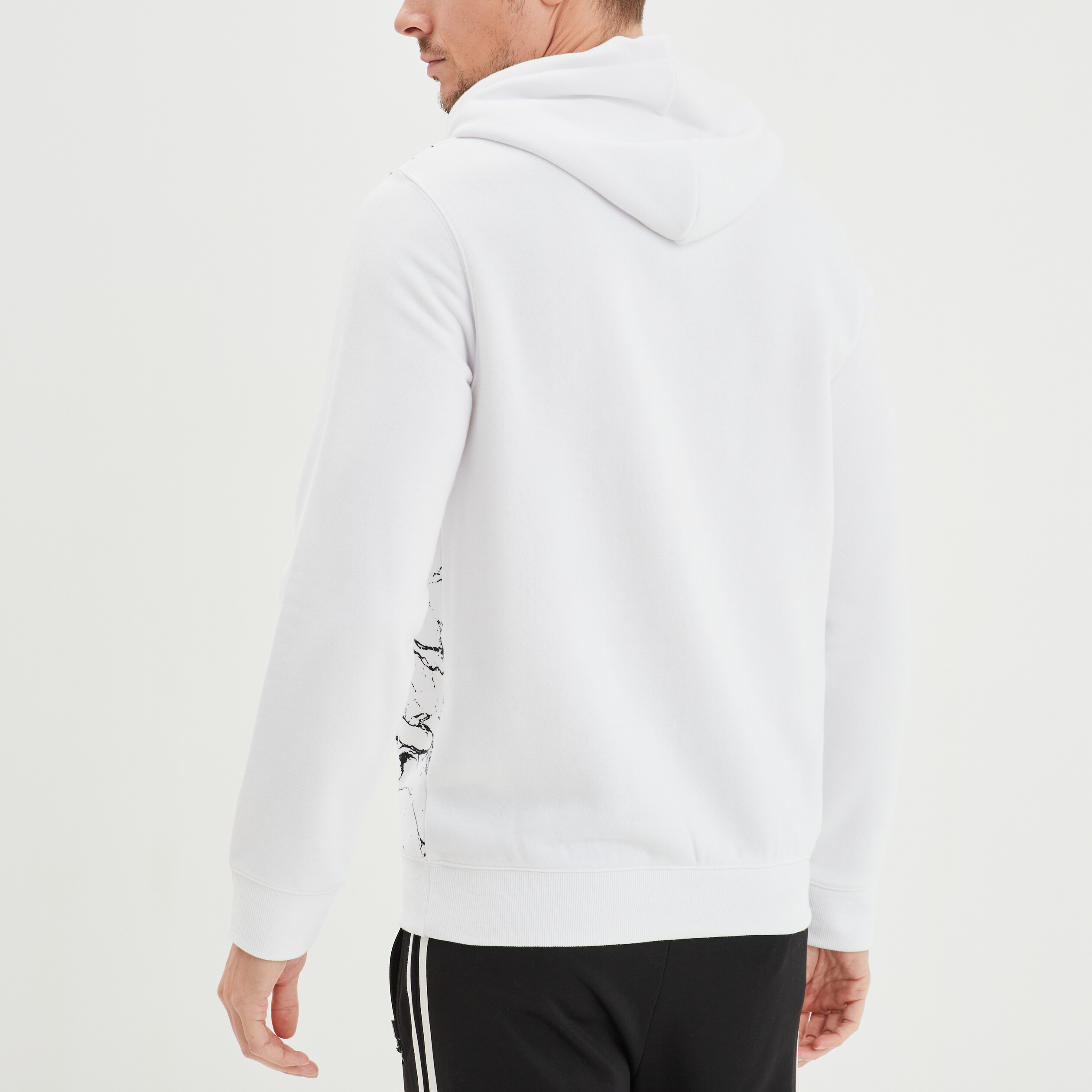 Sweat à capuche hoodie Liberto blanc homme