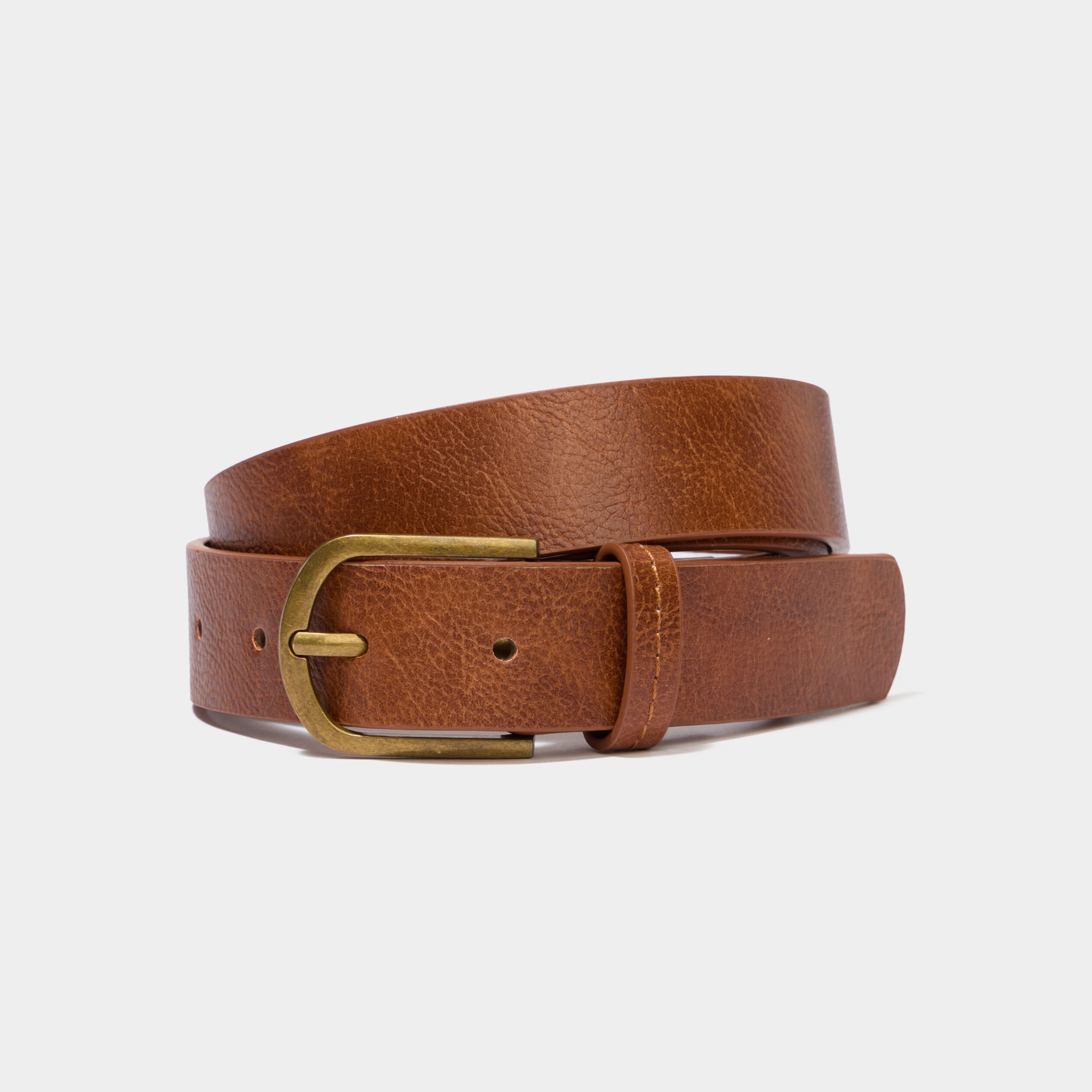 Ceinture lisse camel femme