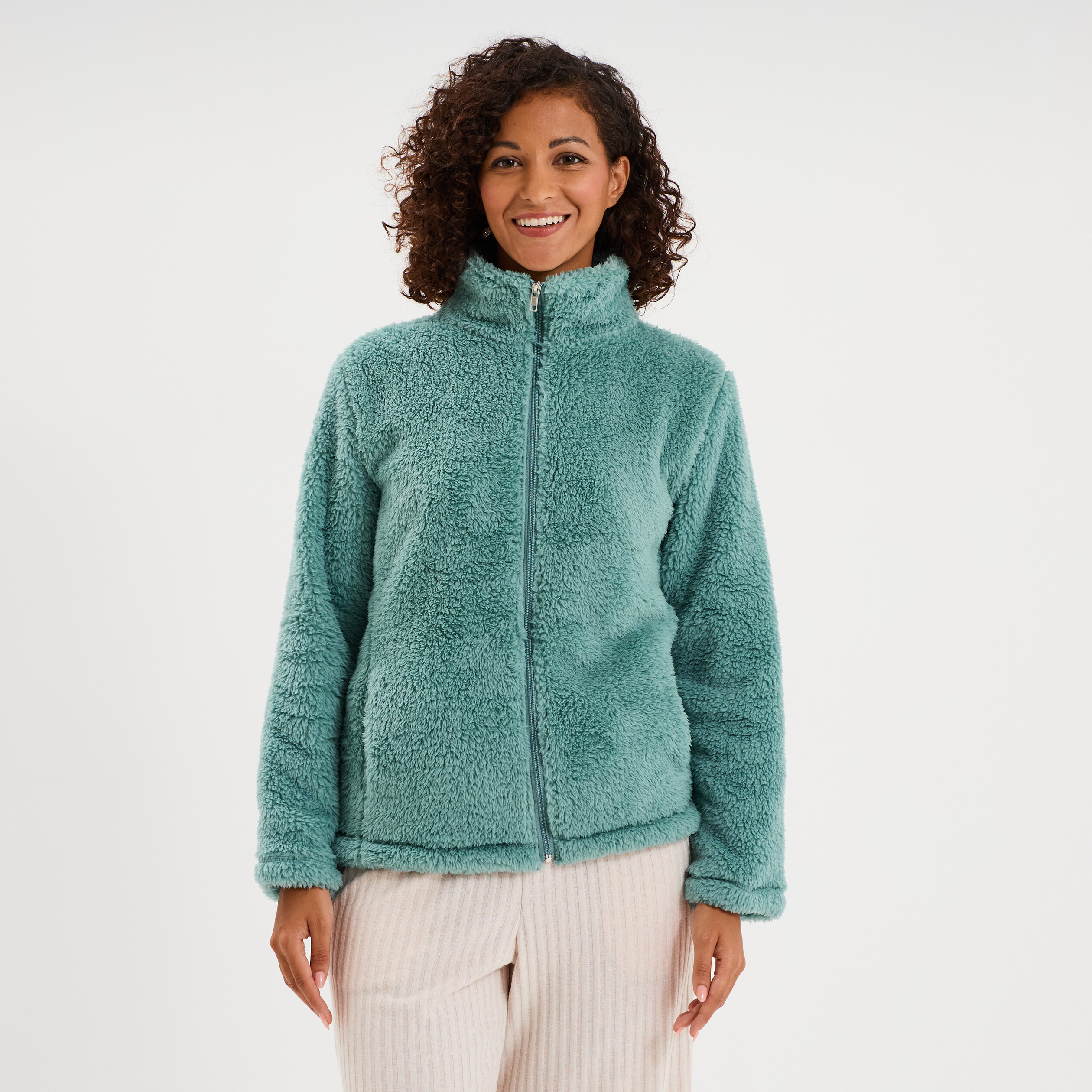 Generous Neon - Polaire demi-zip pour Femme