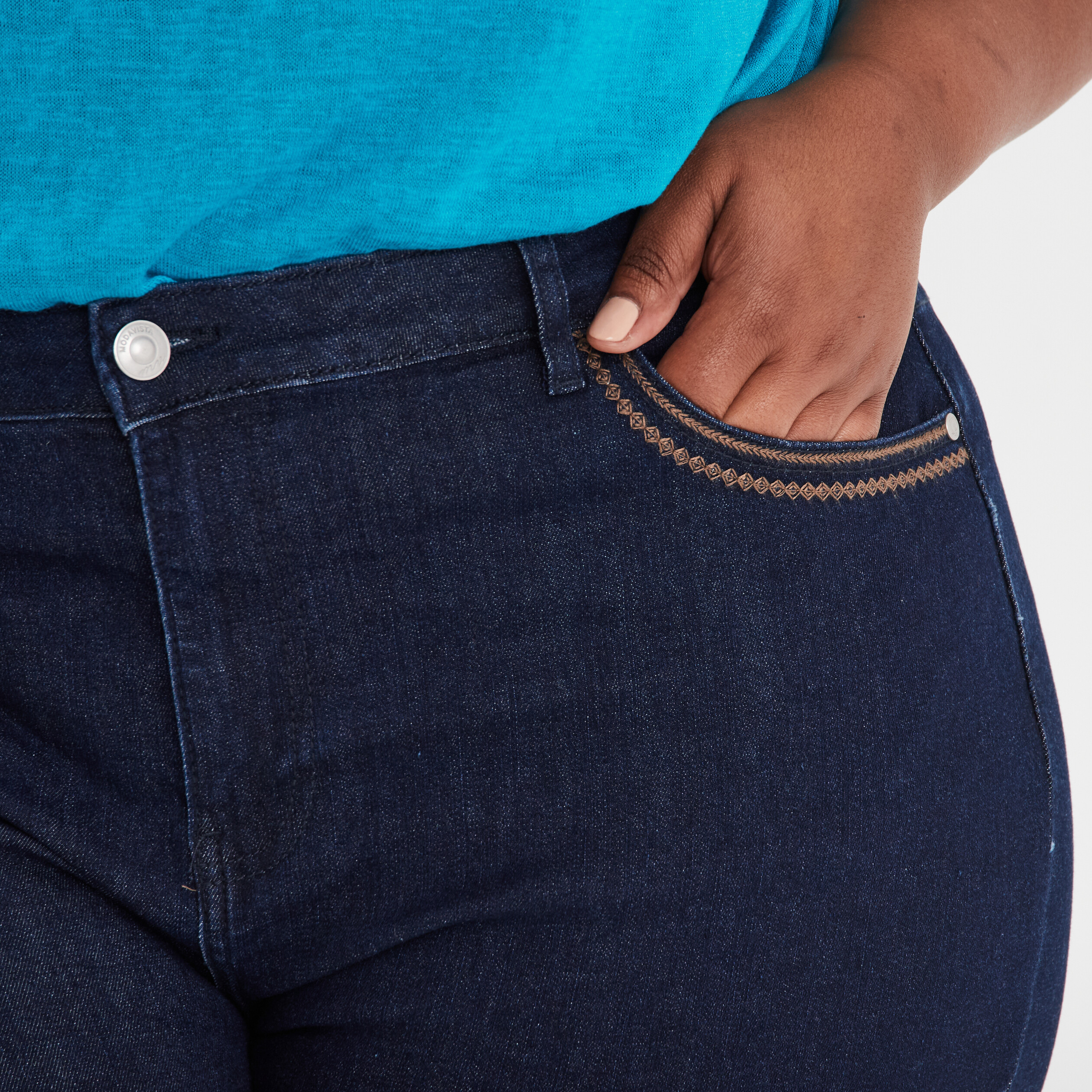 Bermuda taille haute 5 poches denim brut femme grande taille