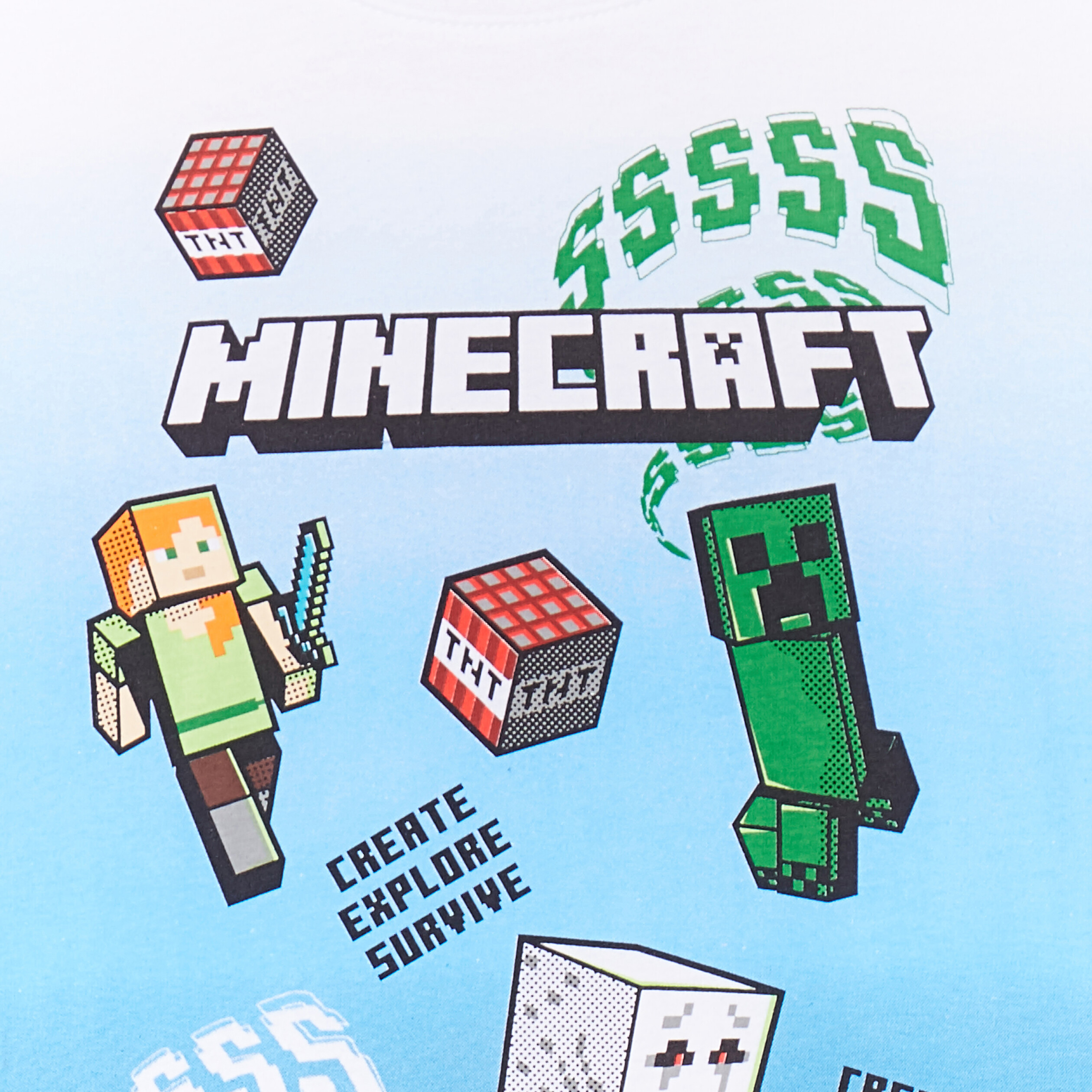 t shirt manches courtes minecraft multicolore garcon T-shirt manches courtes Minecraft multicolore garçon