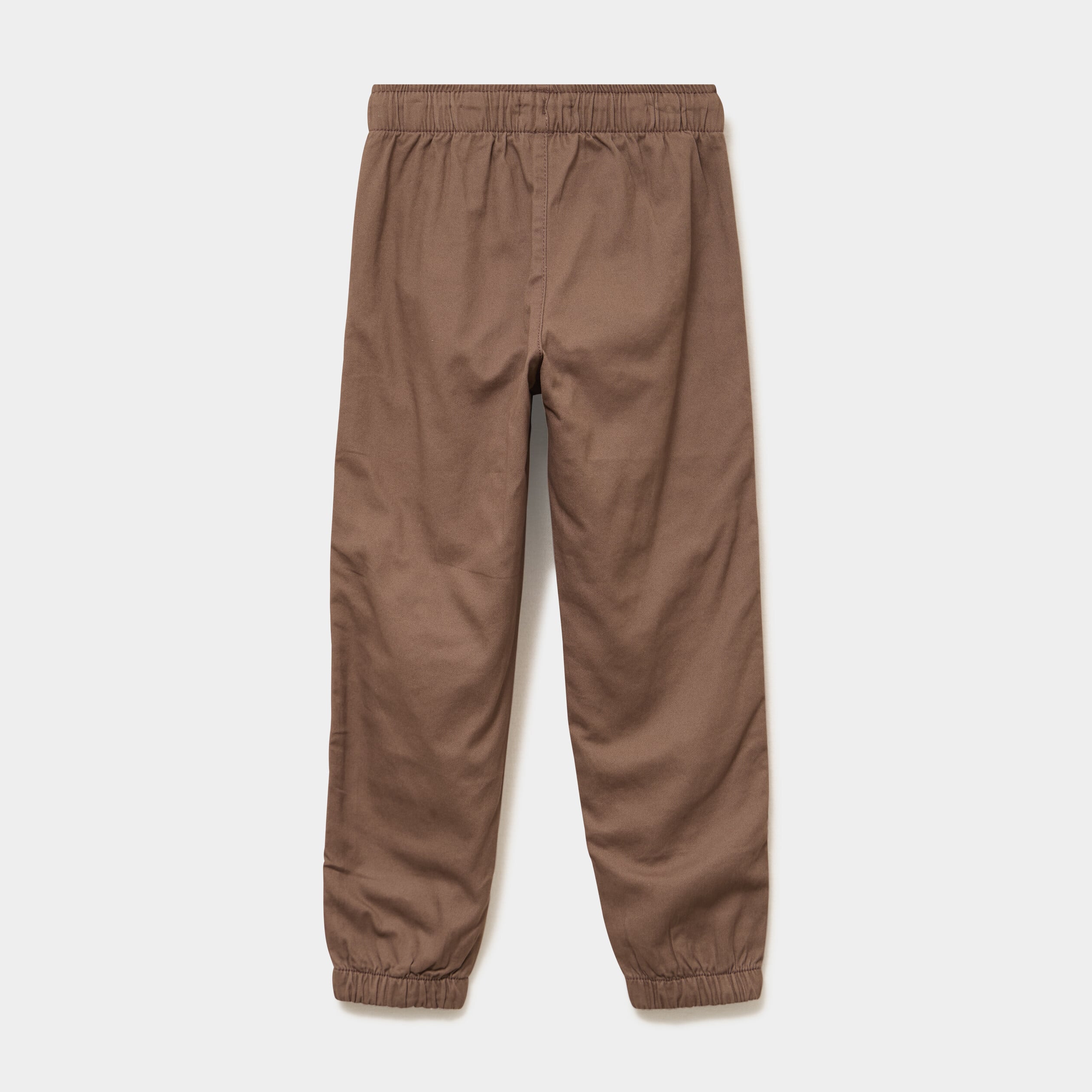 Pantalon jogger doubl&eacute; coton taupe gar&ccedil;on