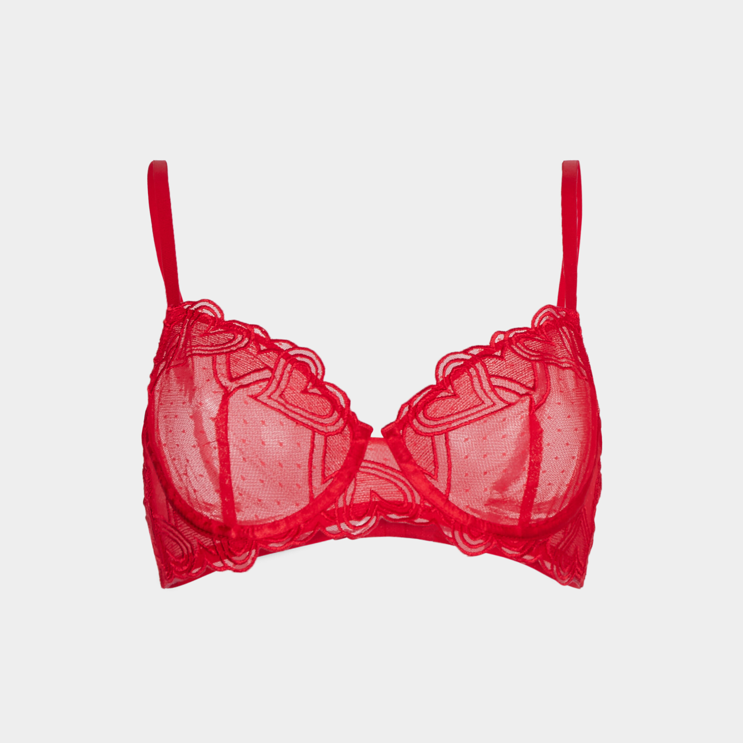 soutien gorge corbeille broderie rouge femme Soutien-gorge corbeille broderie rouge femme
