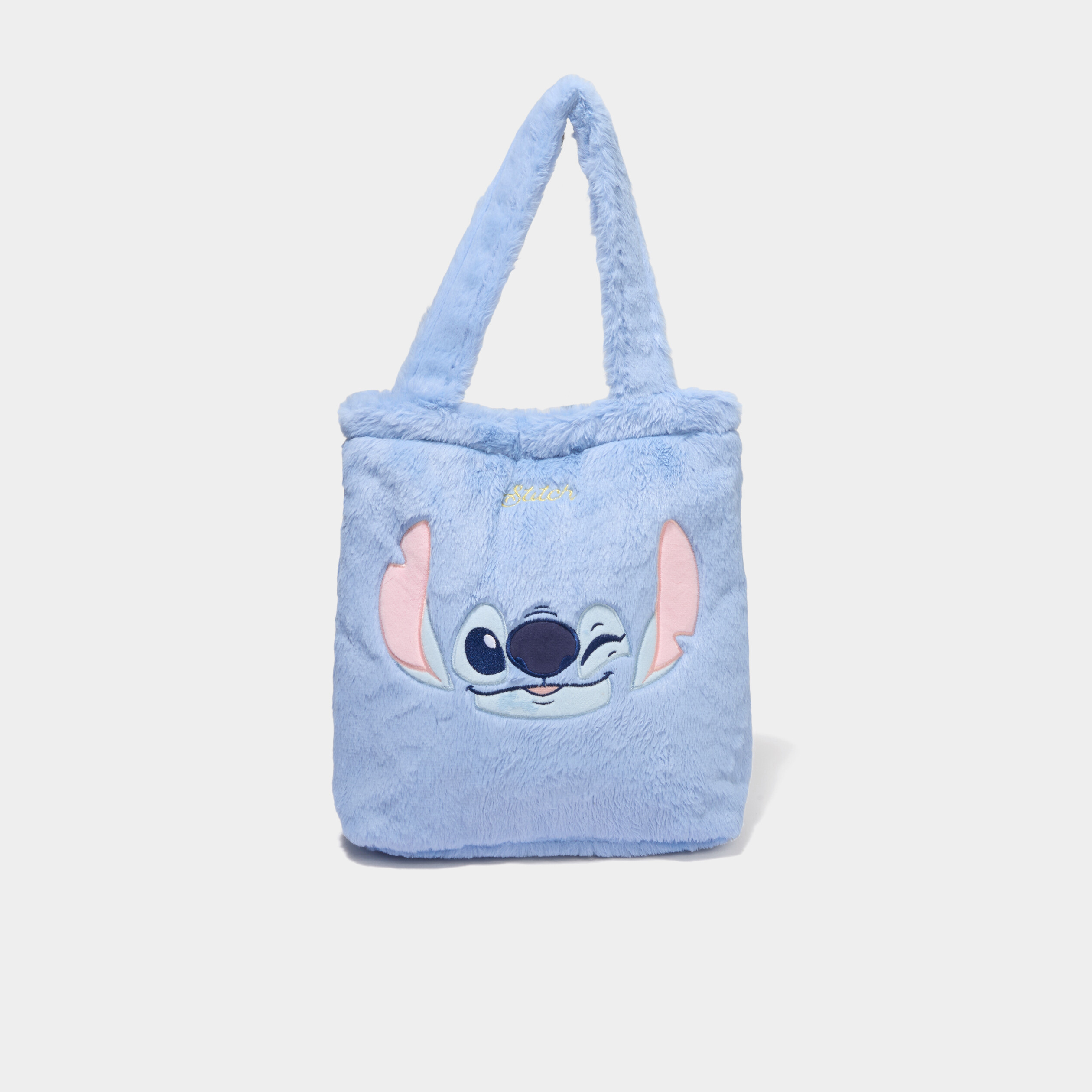 Sac cabas fausse fourrure Stitch bleu fille