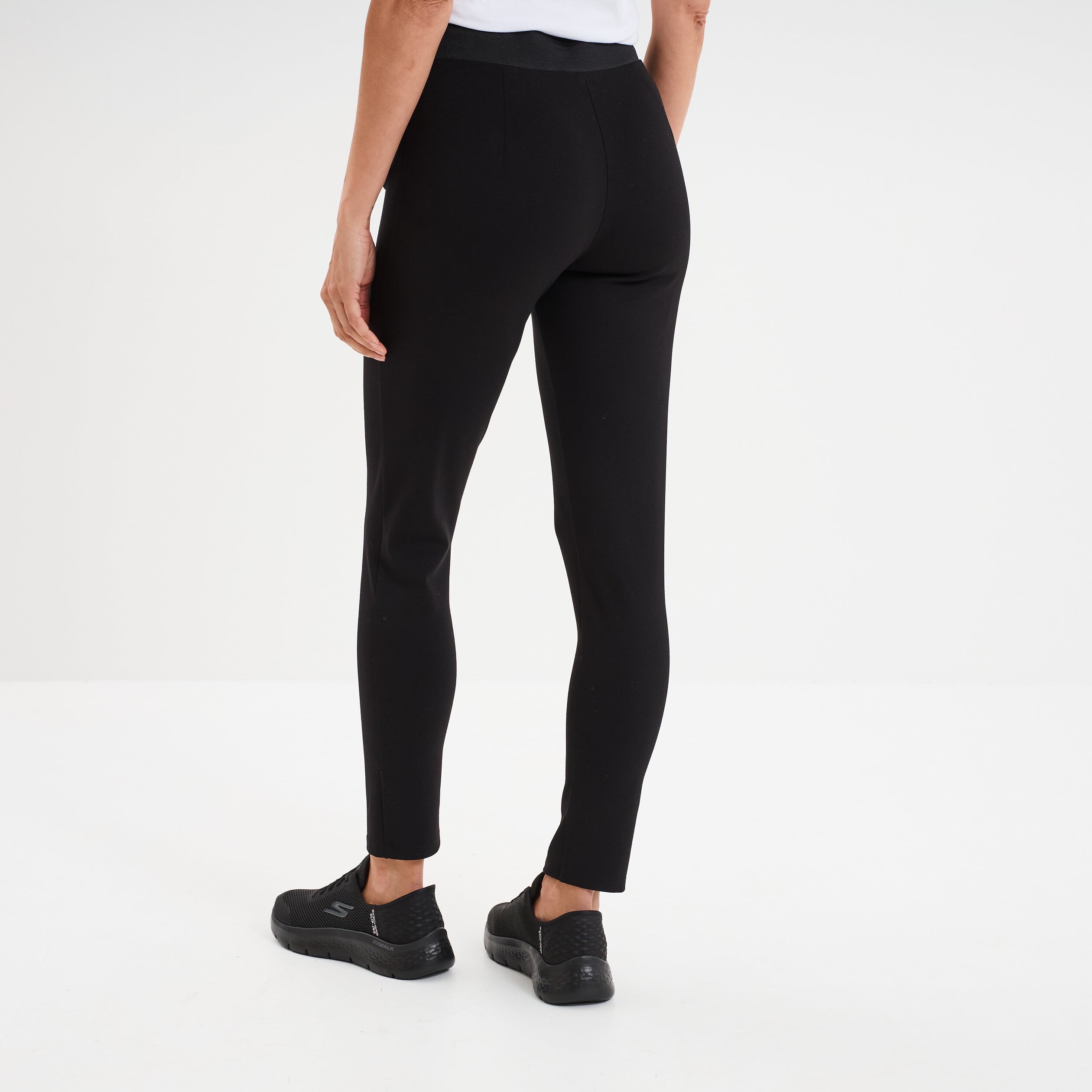 Legging taille haute &eacute;lastiqu&eacute;e noir femme