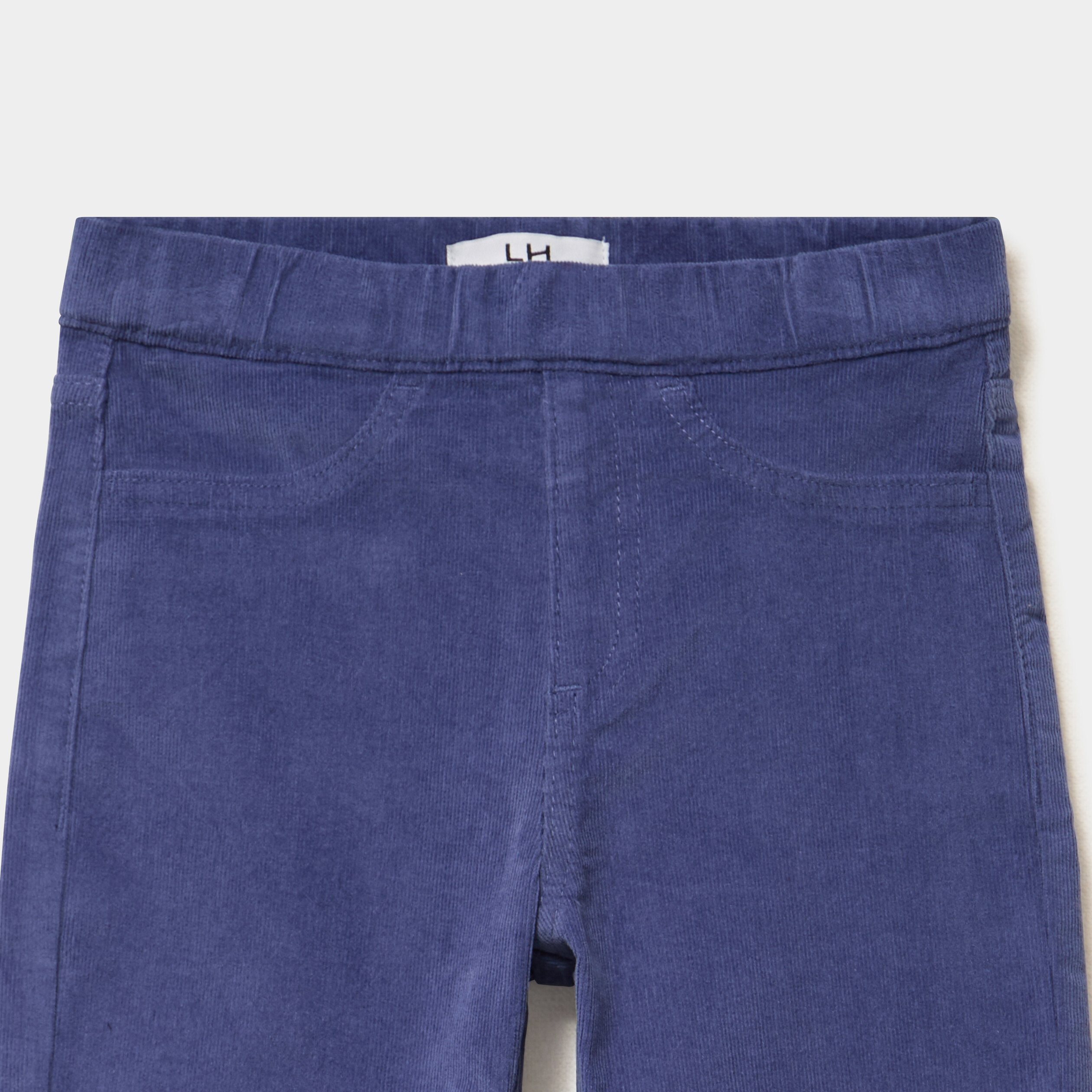 Tregging flare stretch effet velours bleu gris fille