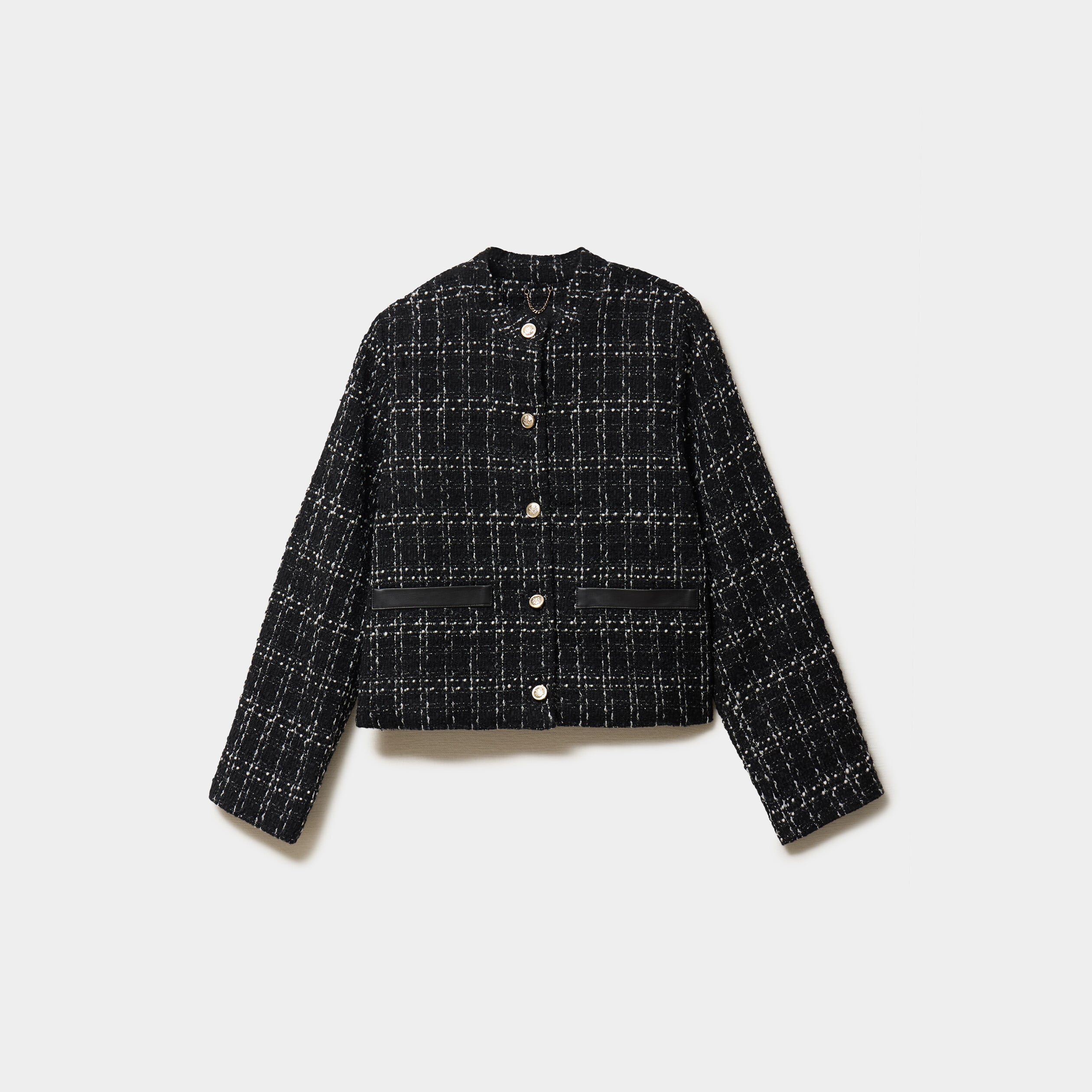 Veste tweed boutonn&eacute;e ecru femme