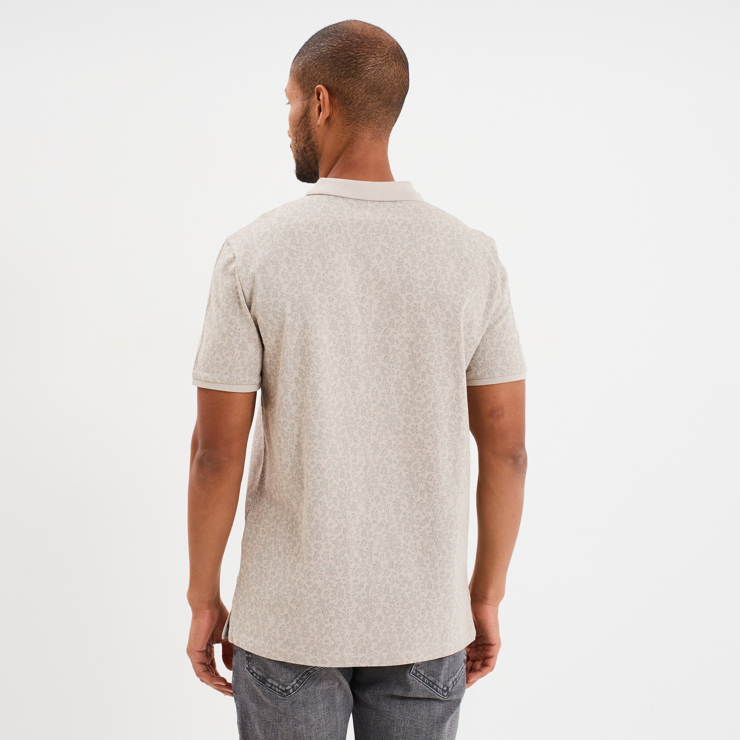 polo droit manches courtes coton gris homme Polo droit manches courtes coton gris homme
