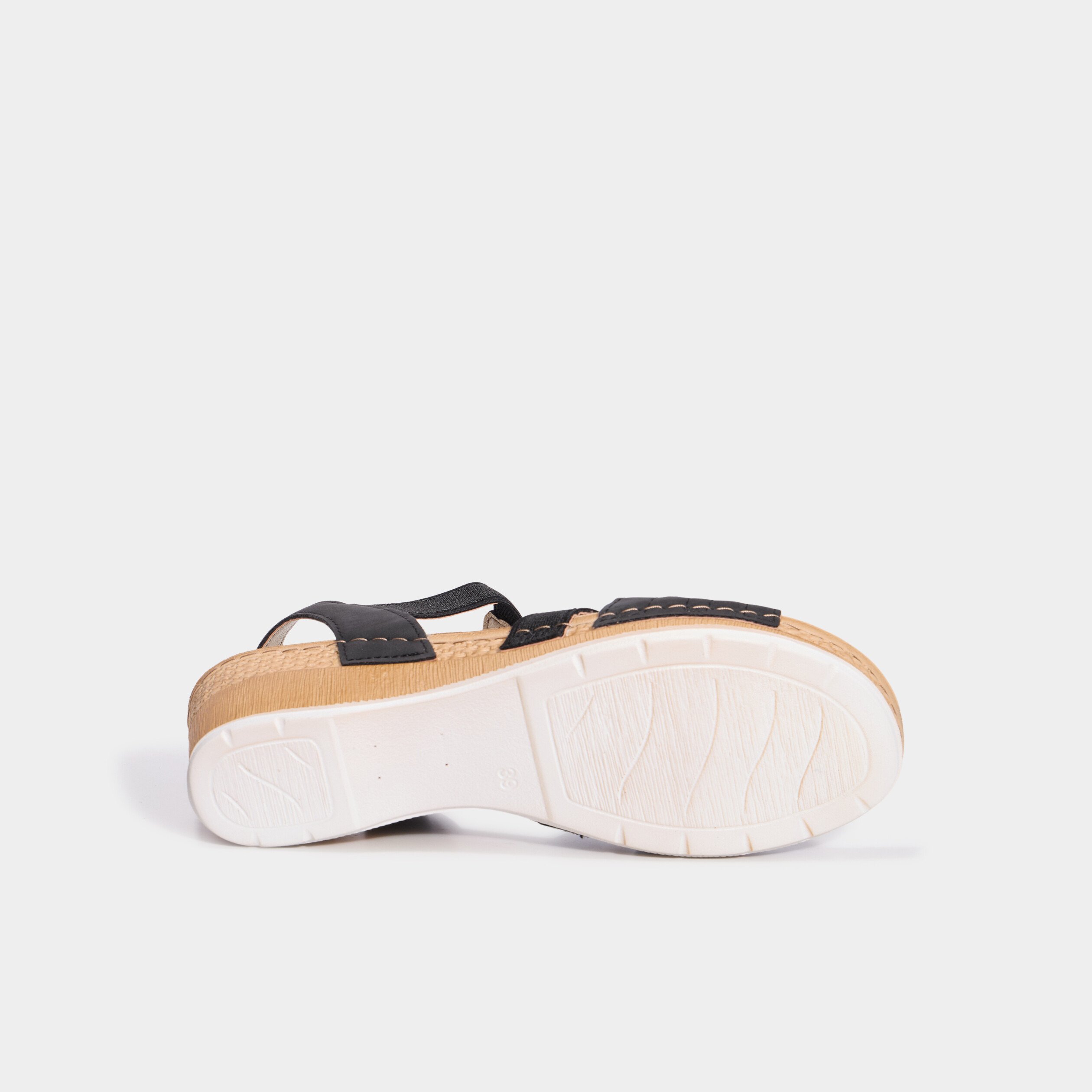 sandales compensees pied large noir femme Sandales compensées pied large noir femme