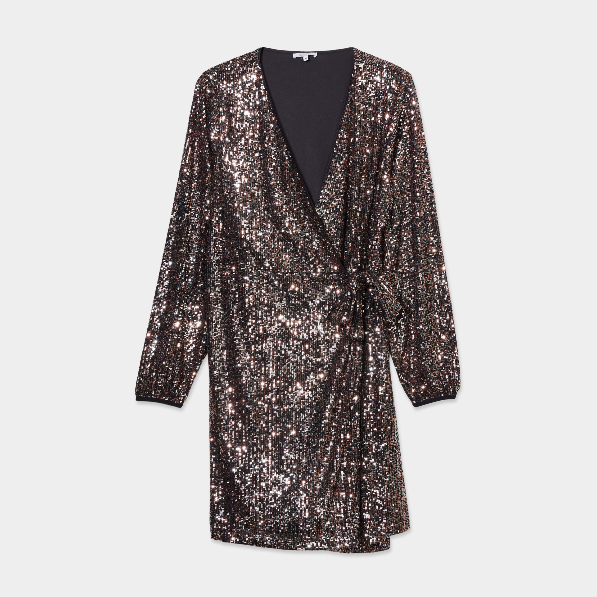 robe a sequins portefeuille terracotta femmegt Robe à sequins portefeuille terracotta femme grande taille
