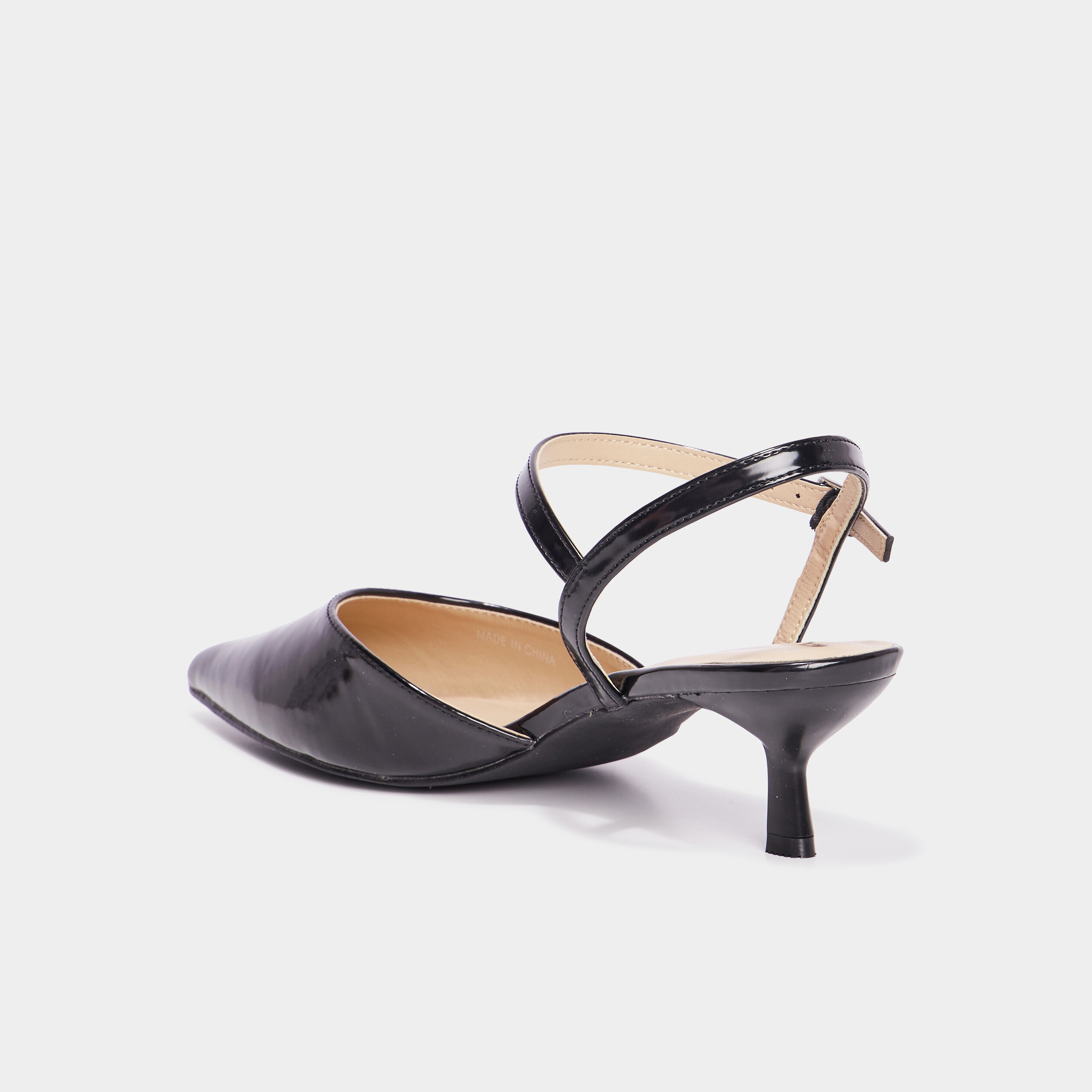 Escarpins vernis kitten heels noir femme
