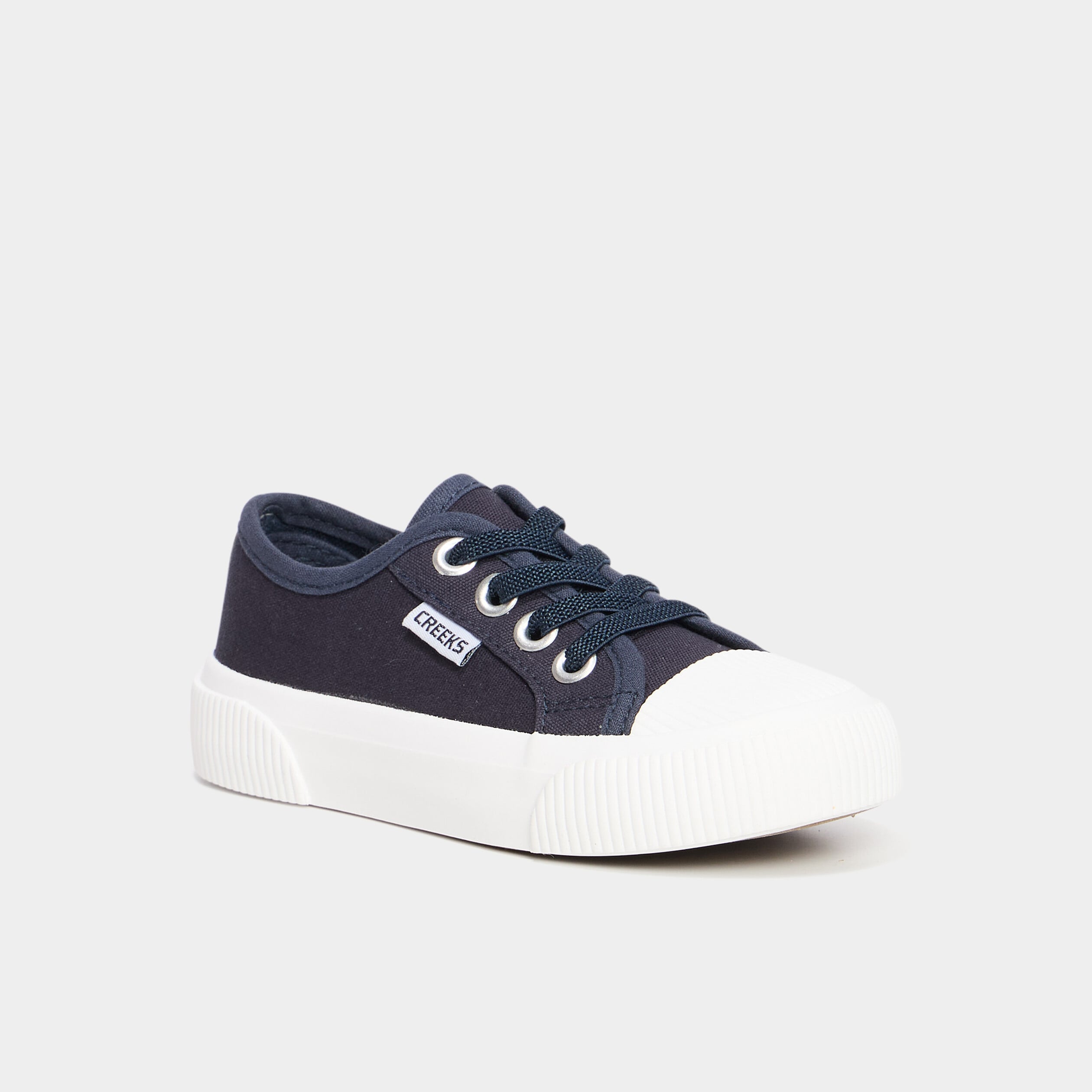 Tennis basses en toile bleu marine gar&ccedil;on