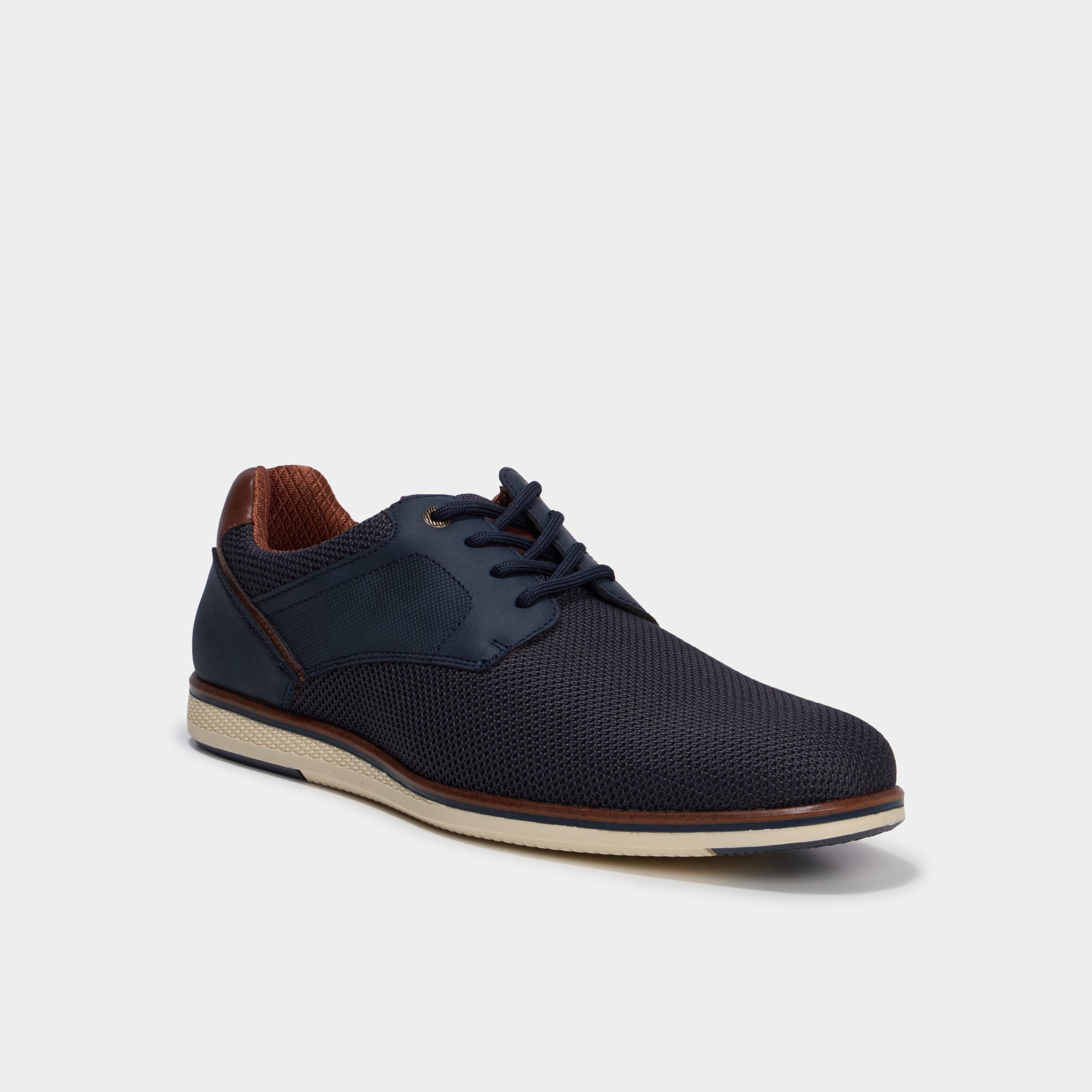 Derbies &agrave; lacets bout rond bleu marine homme