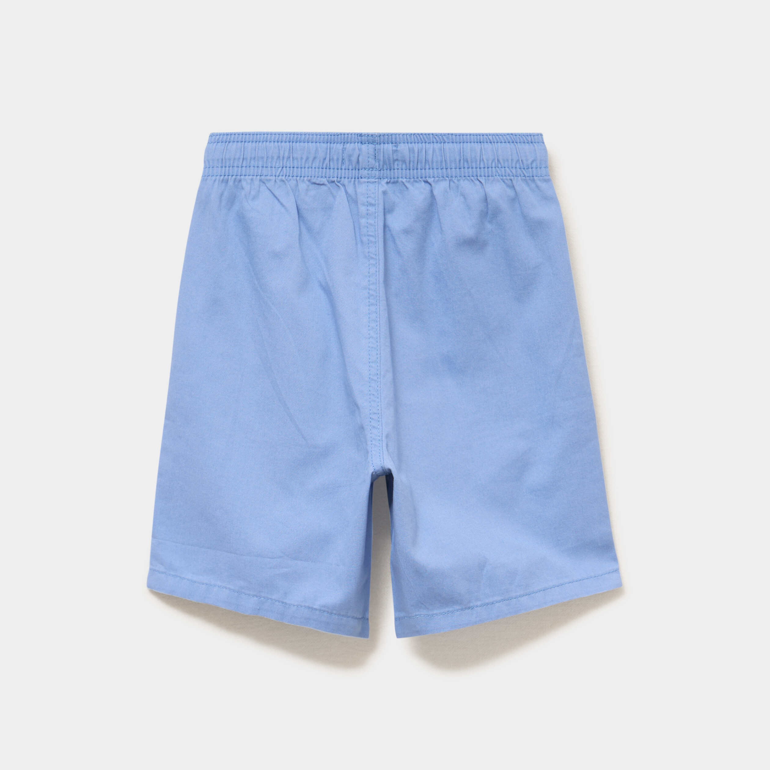 Bermuda short loose &eacute;lastiqu&eacute; coton bleu gris gar&ccedil;on