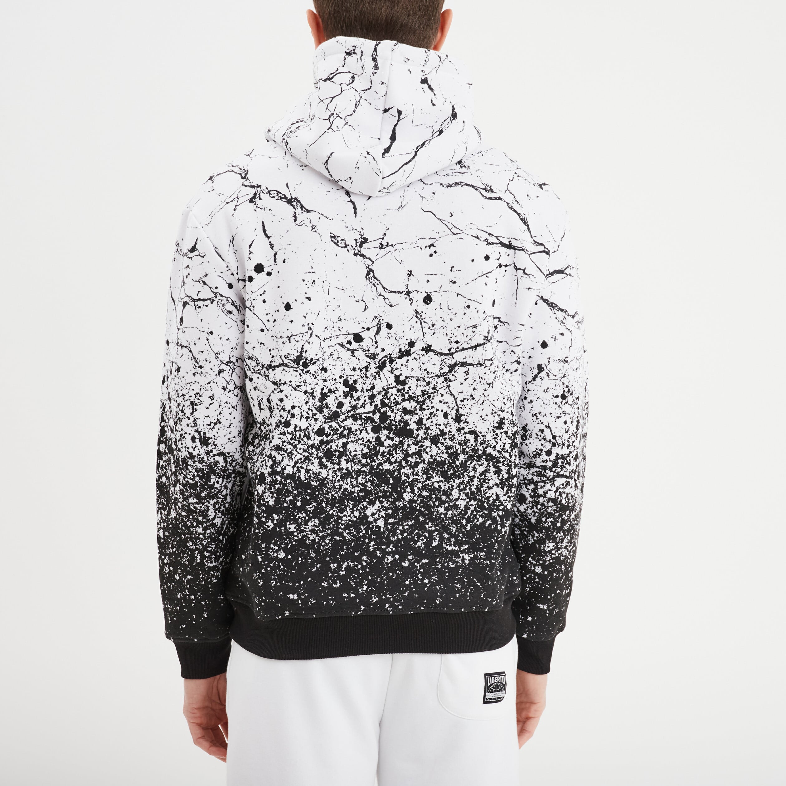 Sweat &agrave; capuche hoodie molleton blanc homme