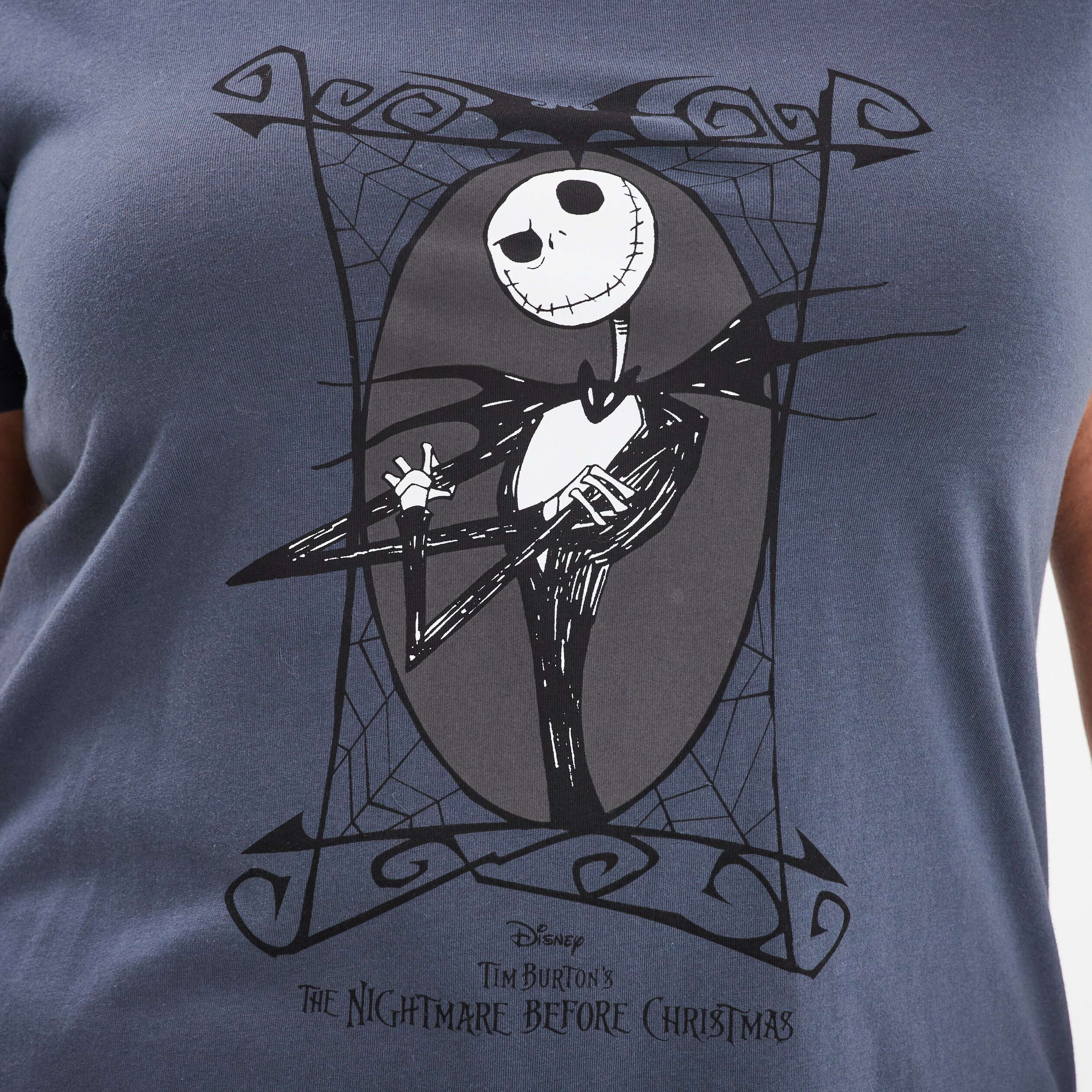 t shirt coton etrange noel de mr jack gris femmegt T-shirt coton Étrange Noël de Mr Jack gris femme grande taille