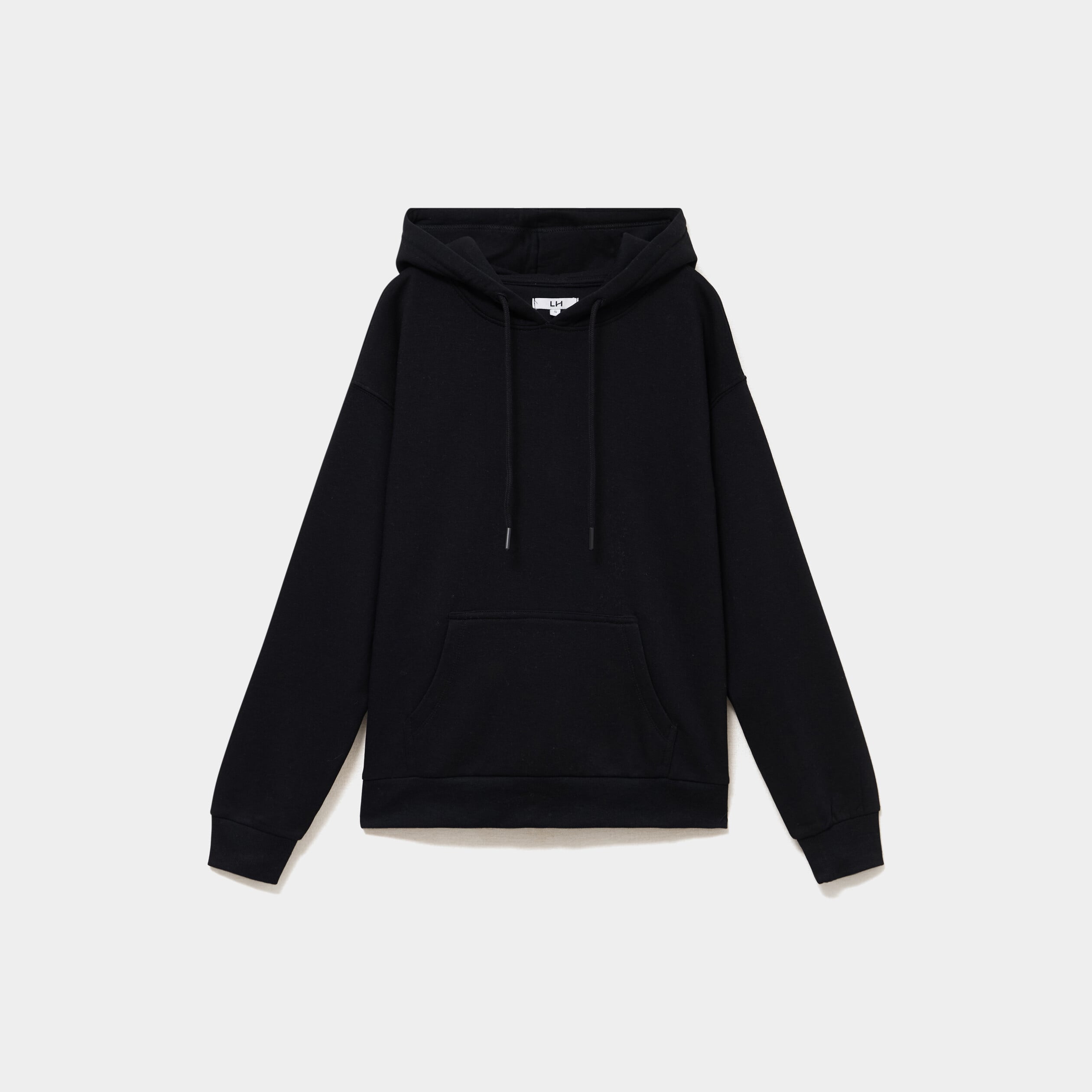 Sweat hoodie 1 poche &agrave; capuche noir femme