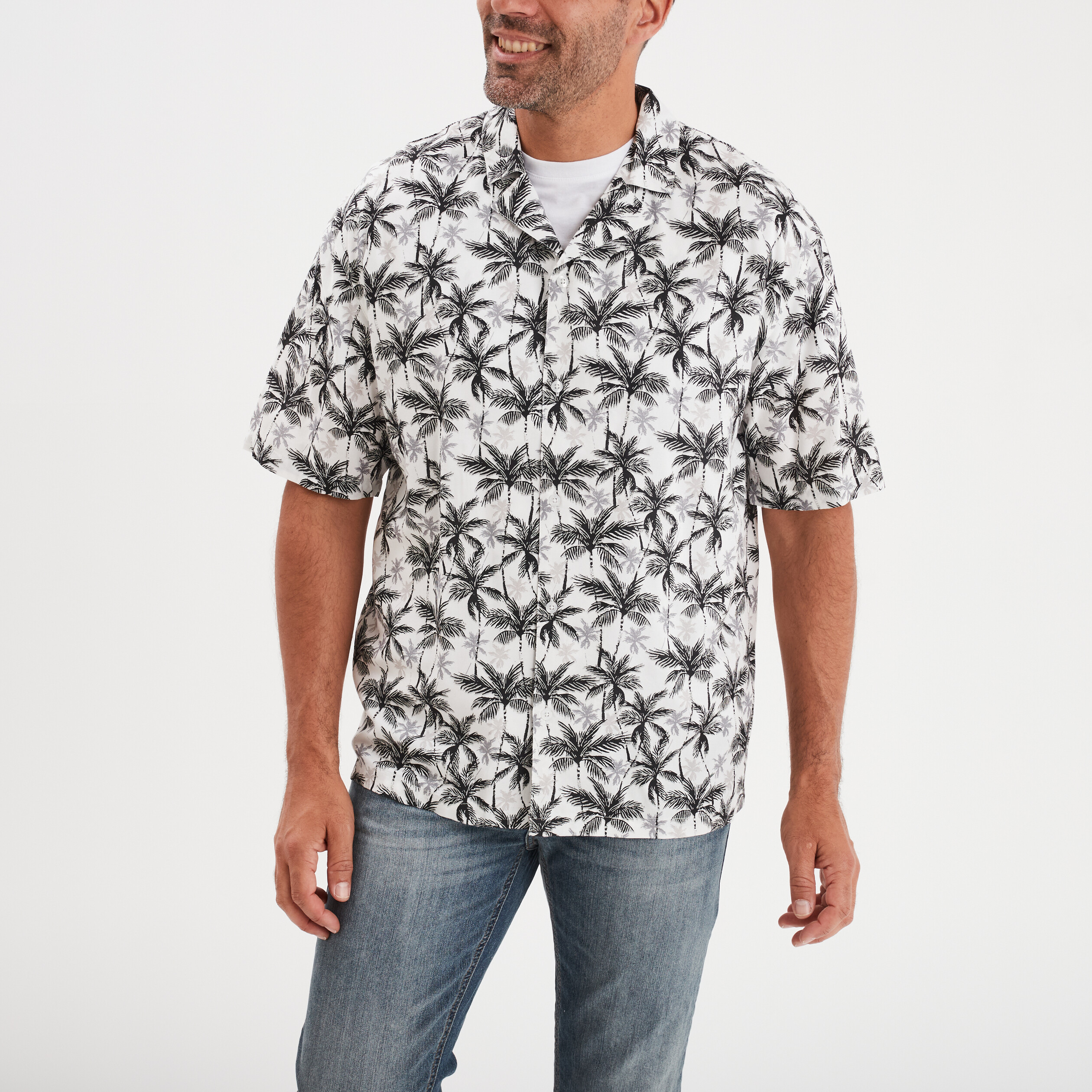 Chemise manches courtes blanc homme