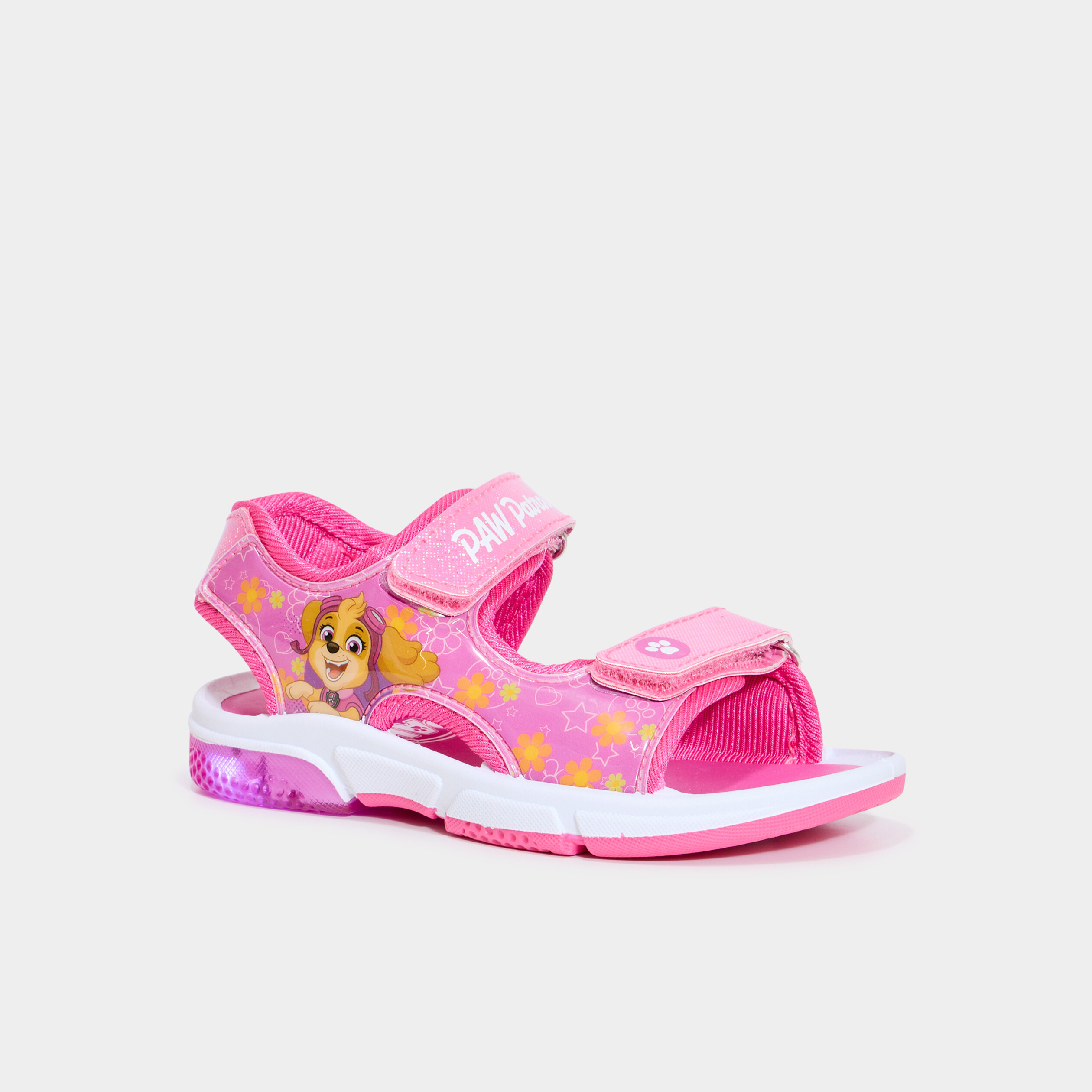 Sandales lumineuses Pat Patrouille rose fille