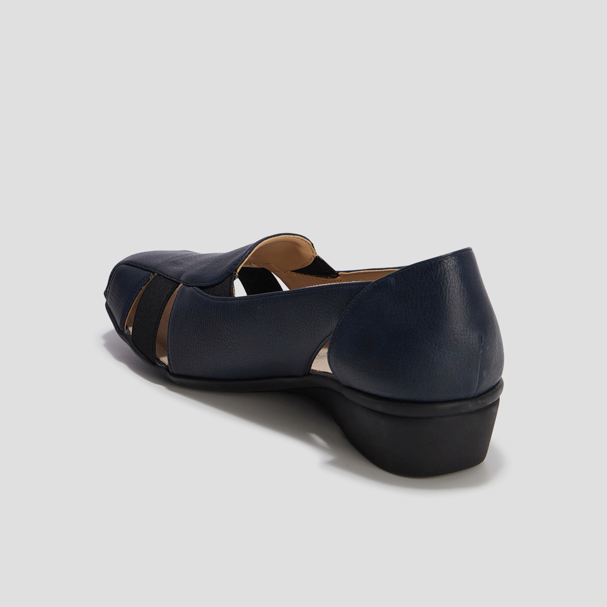 Ballerines pied large bleu marine femme