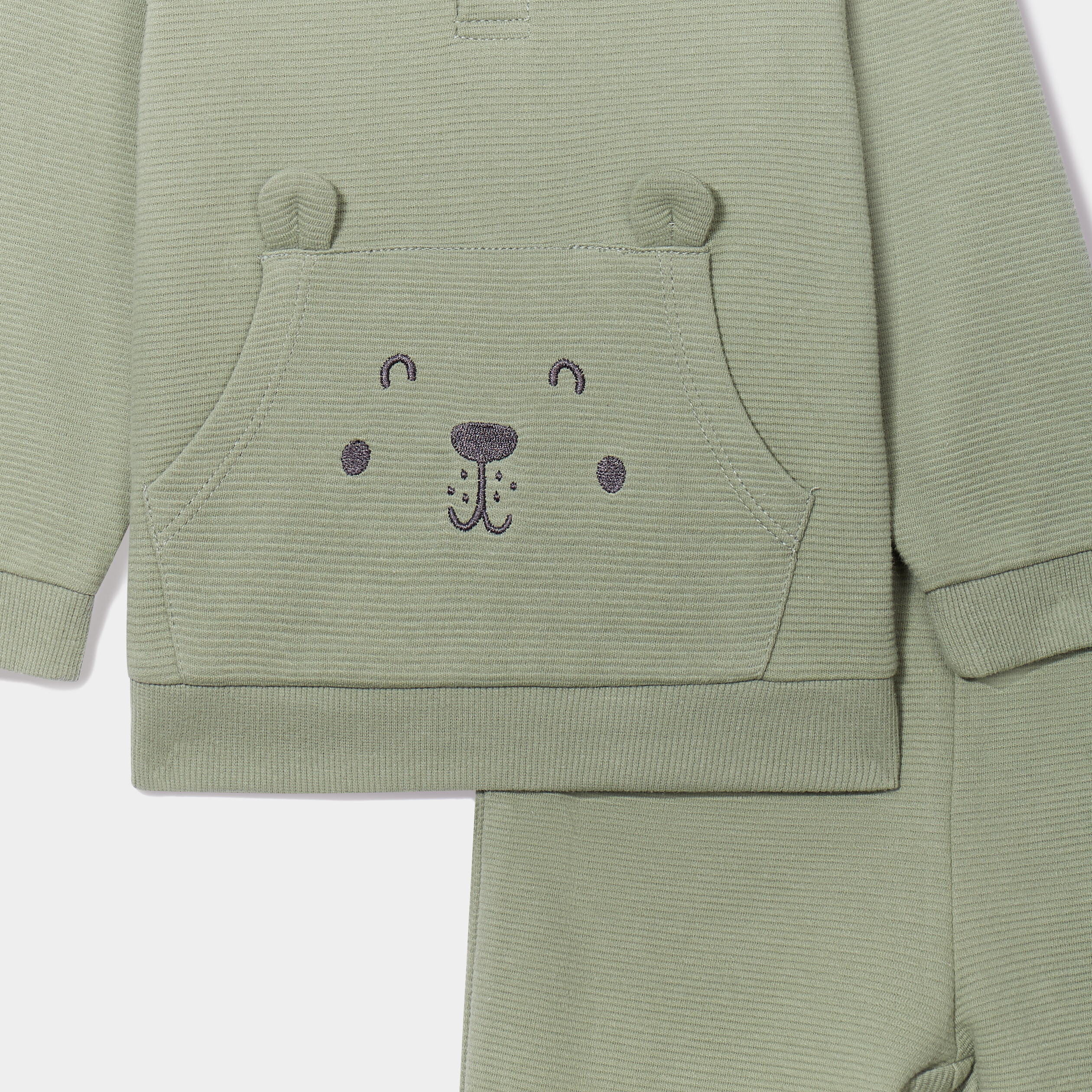ensemble de jogging 2 pieces coton vert kaki bebeg Ensemble de jogging 2 pièces coton vert kaki bébé garçon