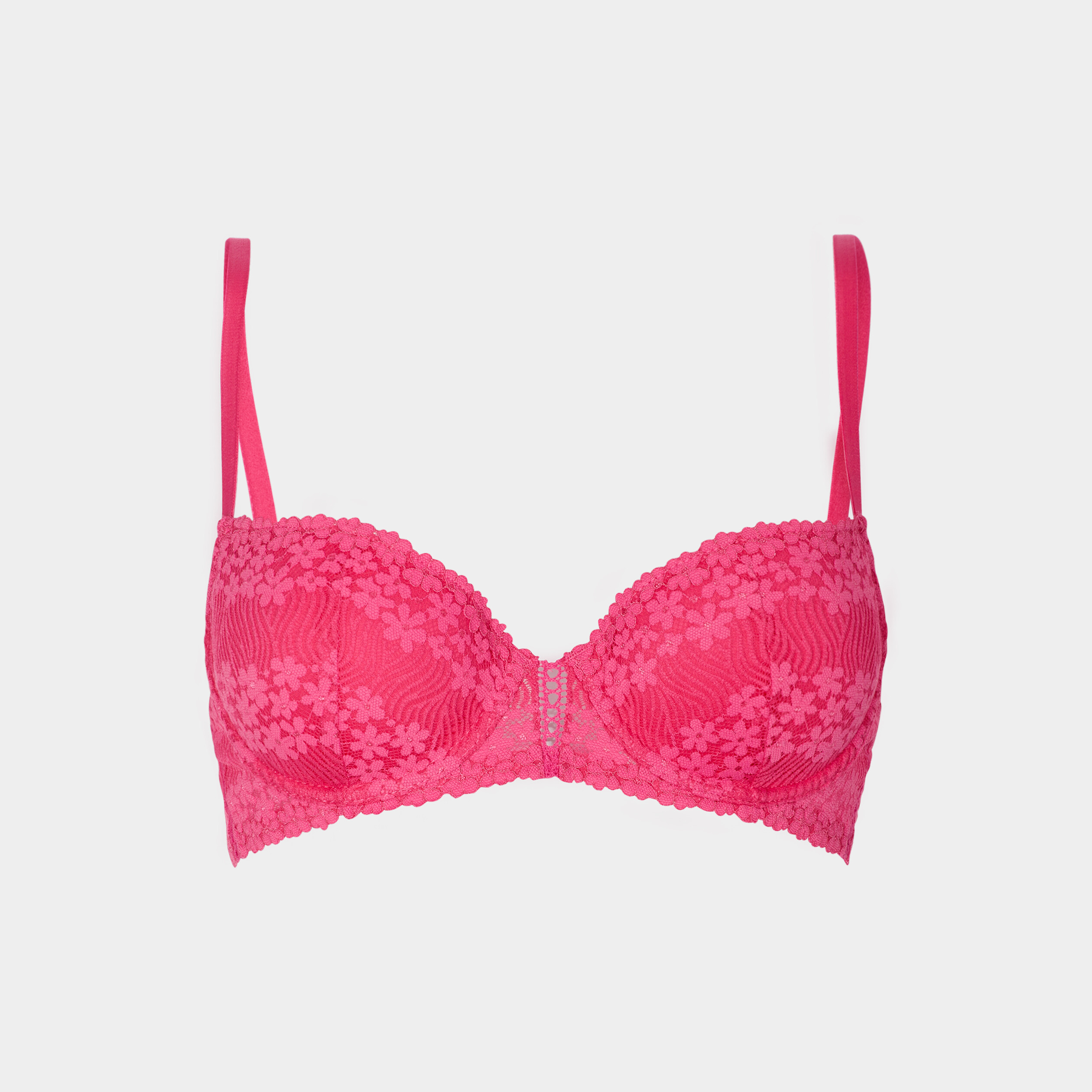 soutien gorge corbeille padde dentelle rose fushia femme Soutien-gorge corbeille paddé dentelle rose fushia femme