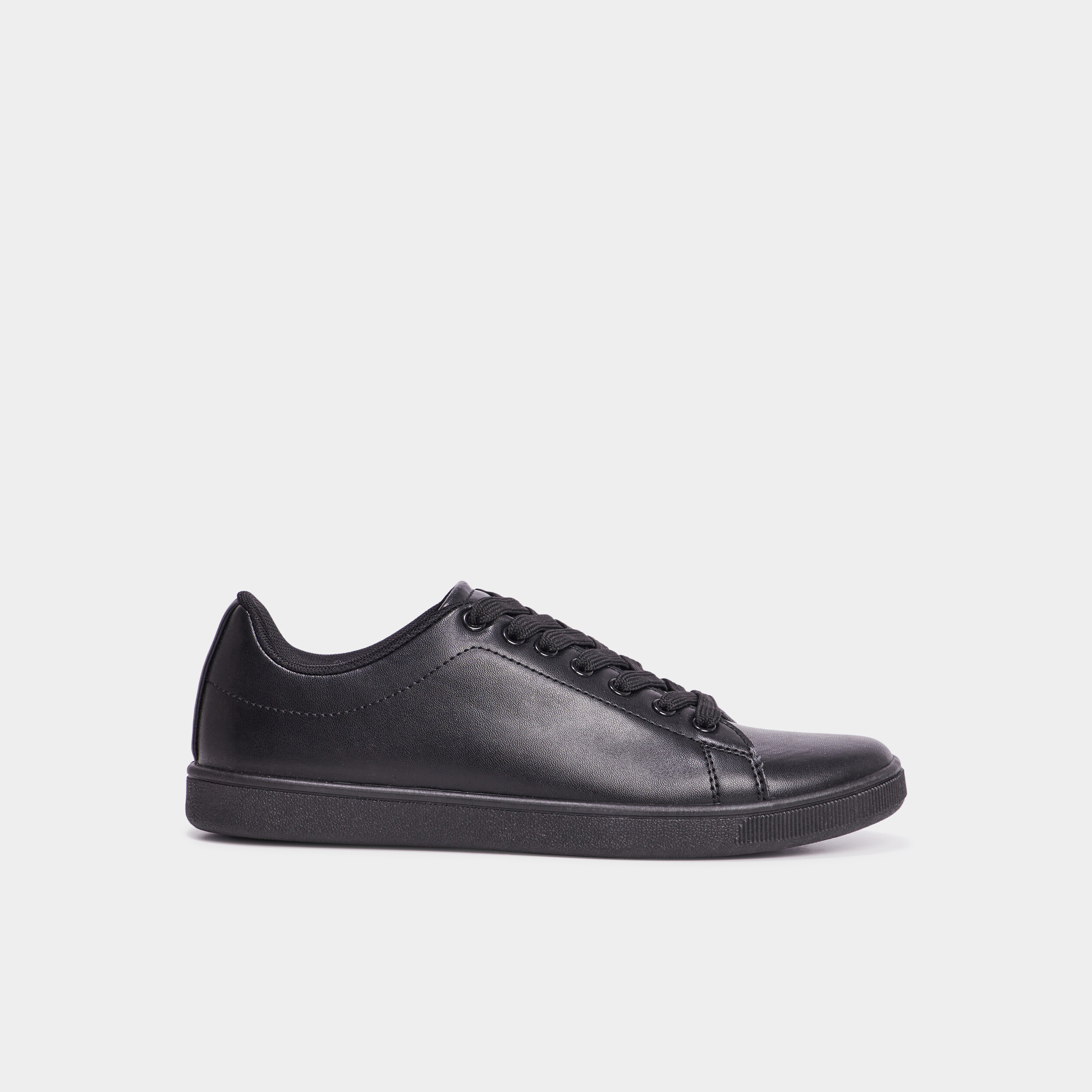 Tennis lacets noir femme