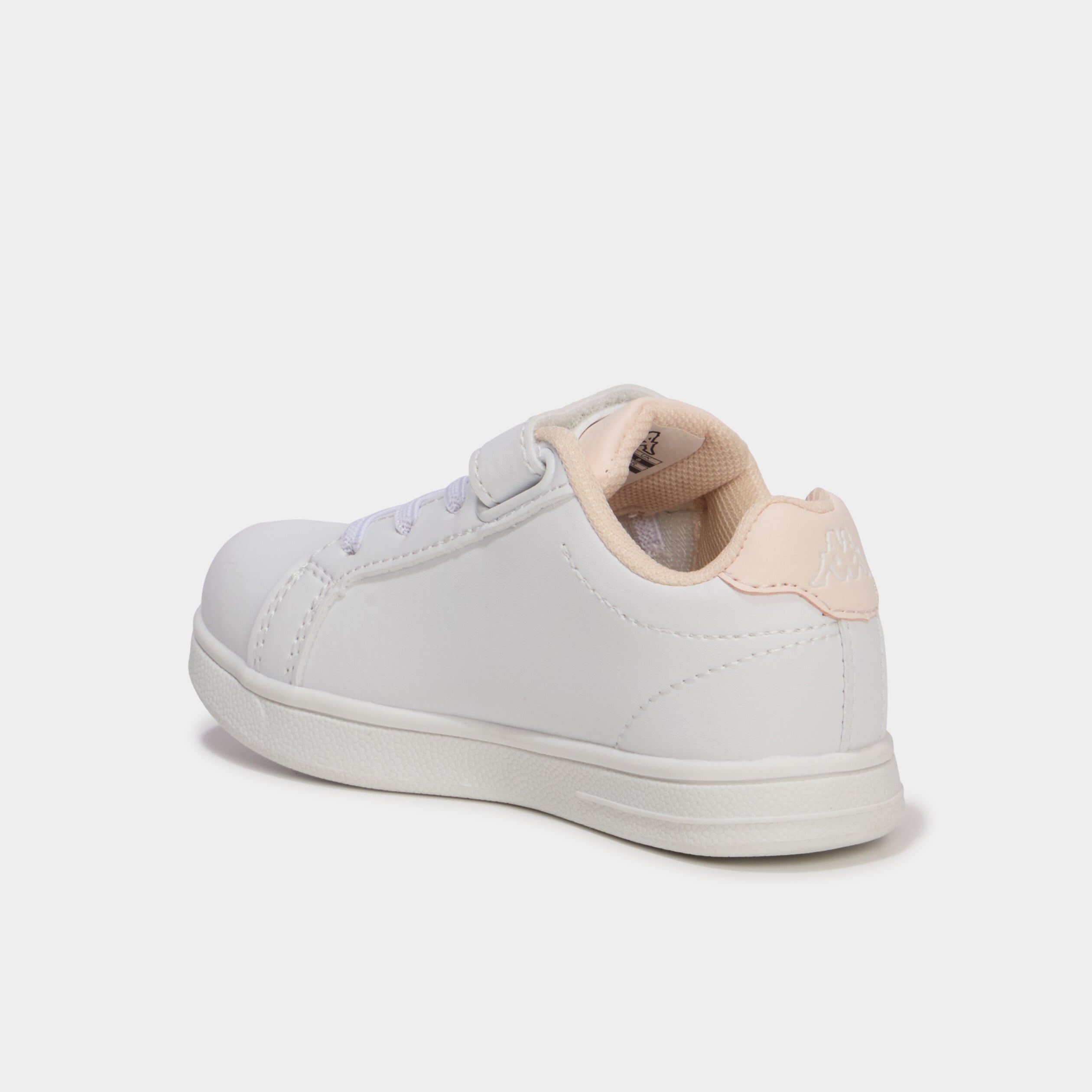 Tennis basses &agrave; scratchs Kappa FENIT rose pastel fille