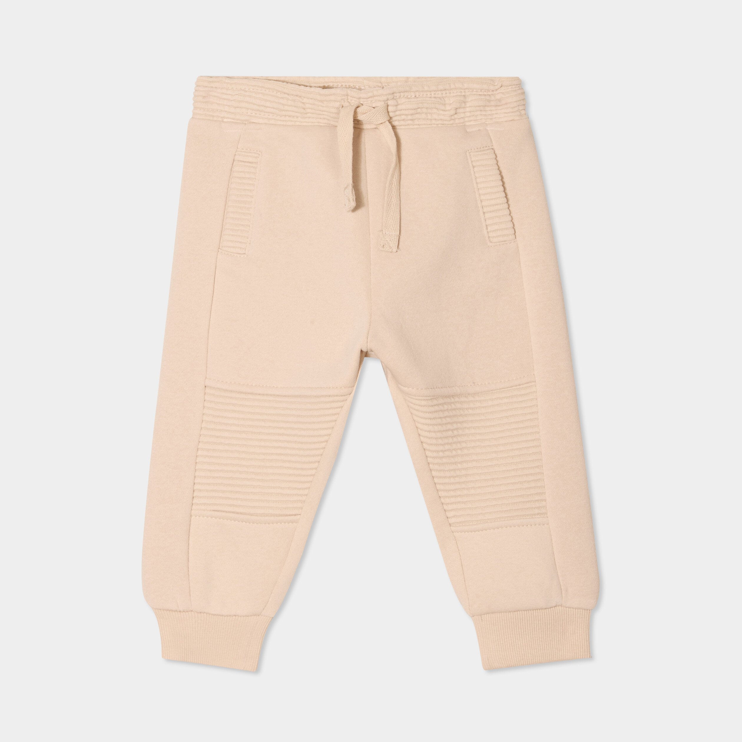 pantalon de jogging taille elastiquee sable bebeg Pantalon de jogging taille élastiquée sable bébé garçon