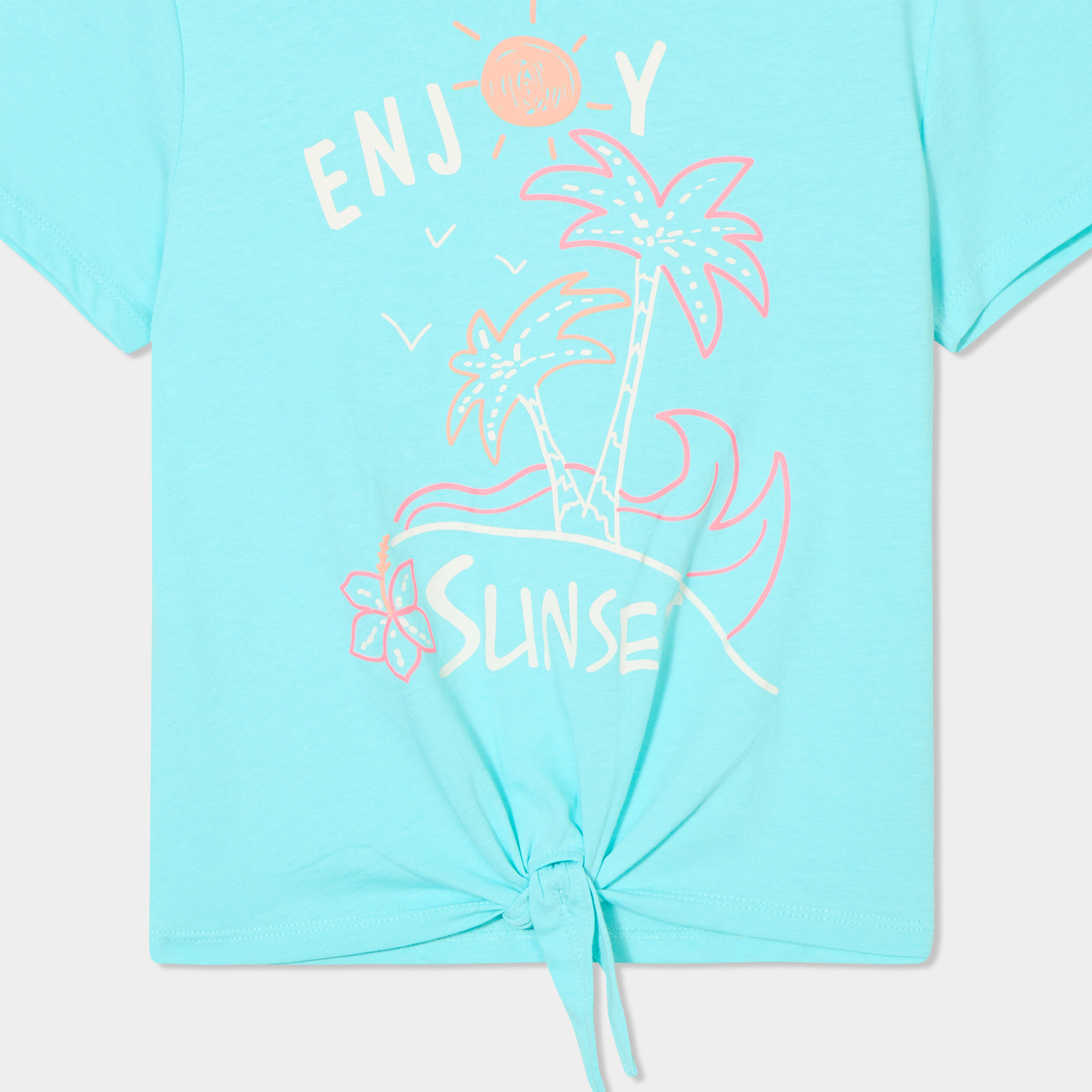 XINYUNZU T-shirt Sans Manches Coton Lin Fille - Haut à Bretelles Faux Look Deux Pièces, Haut D'Été Mignon Pour Filles 5-14 Ans, Bleu, 7-8 Ans