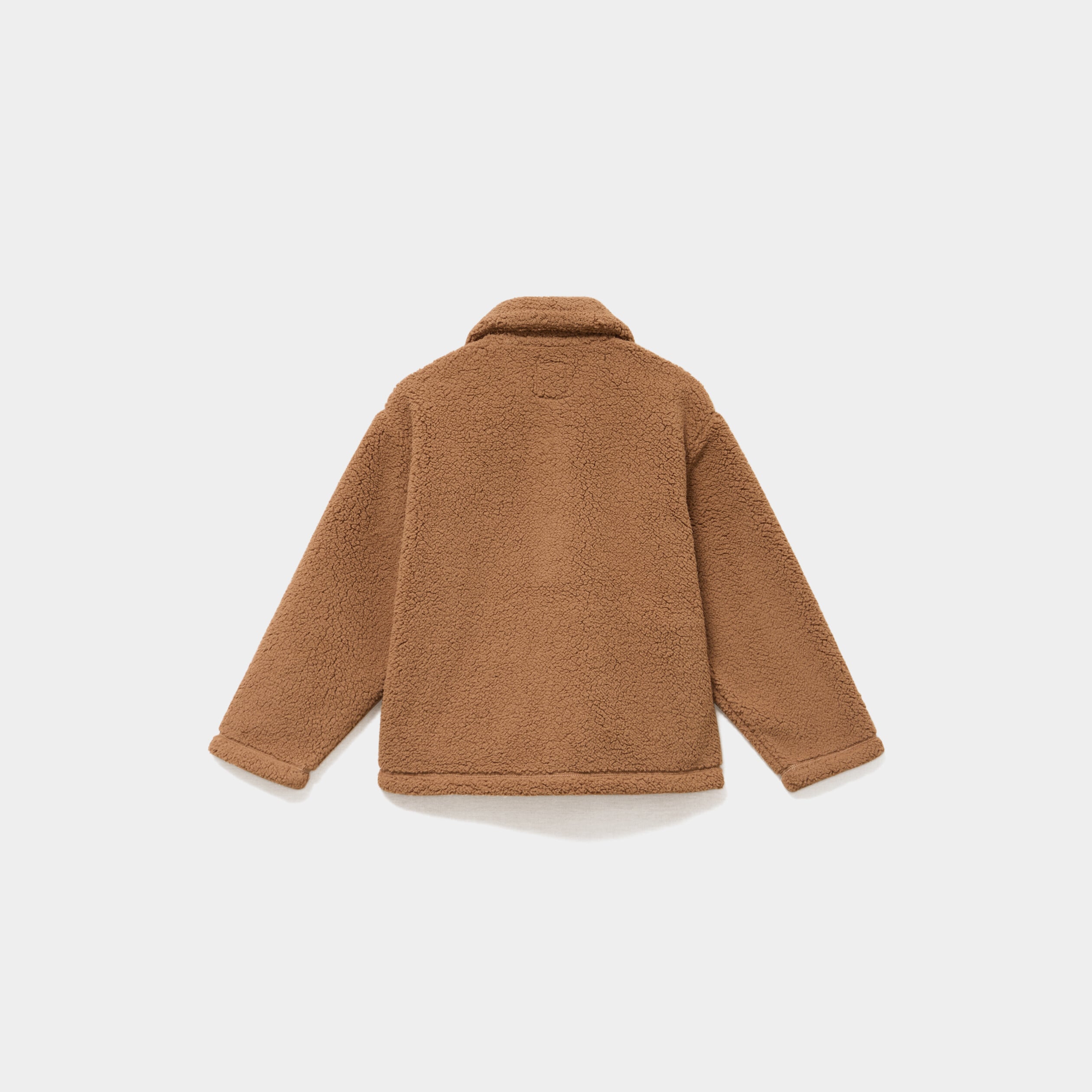 Veste courte sherpa marron gar&ccedil;on