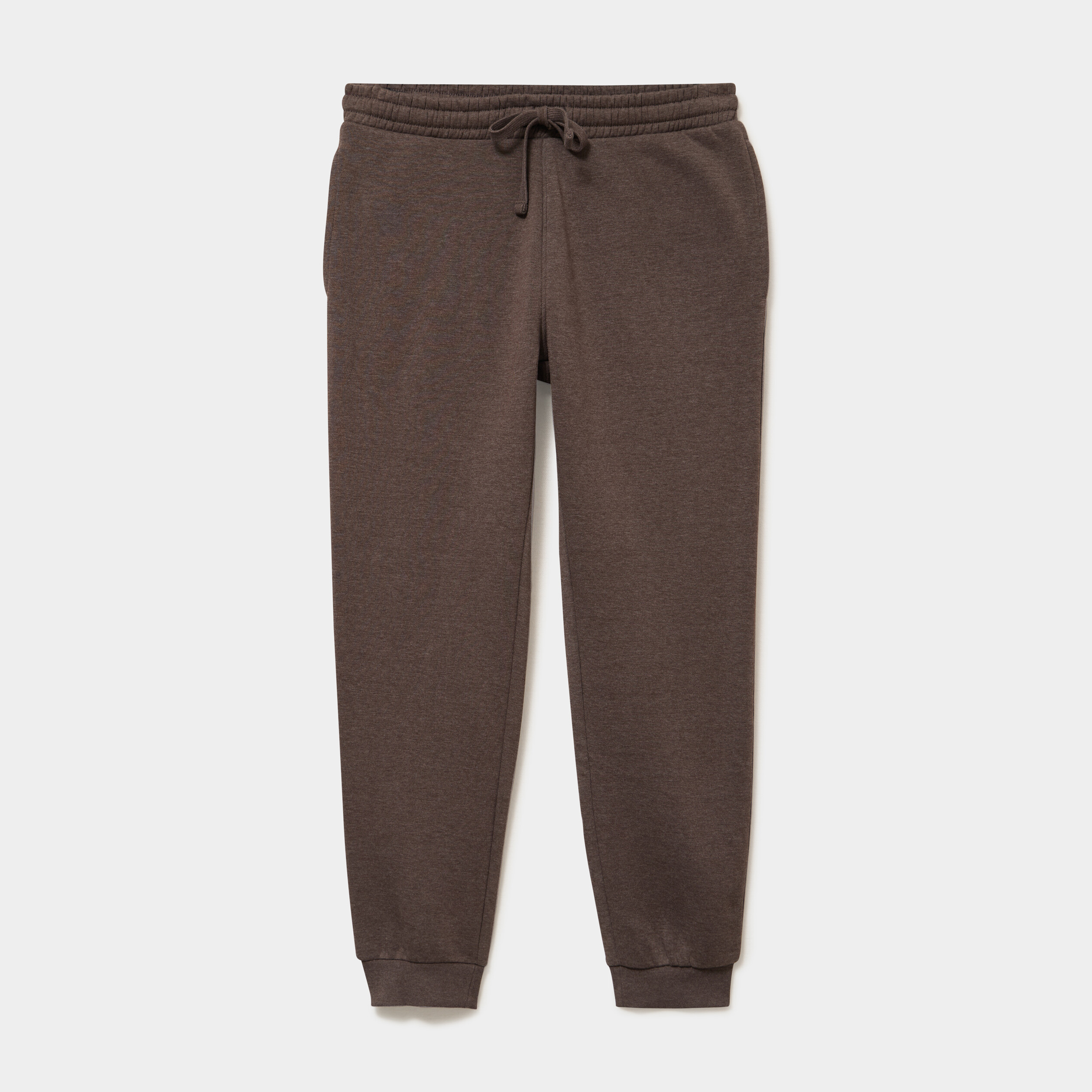 Pantalon jogging droit molleton marron chocolat homme