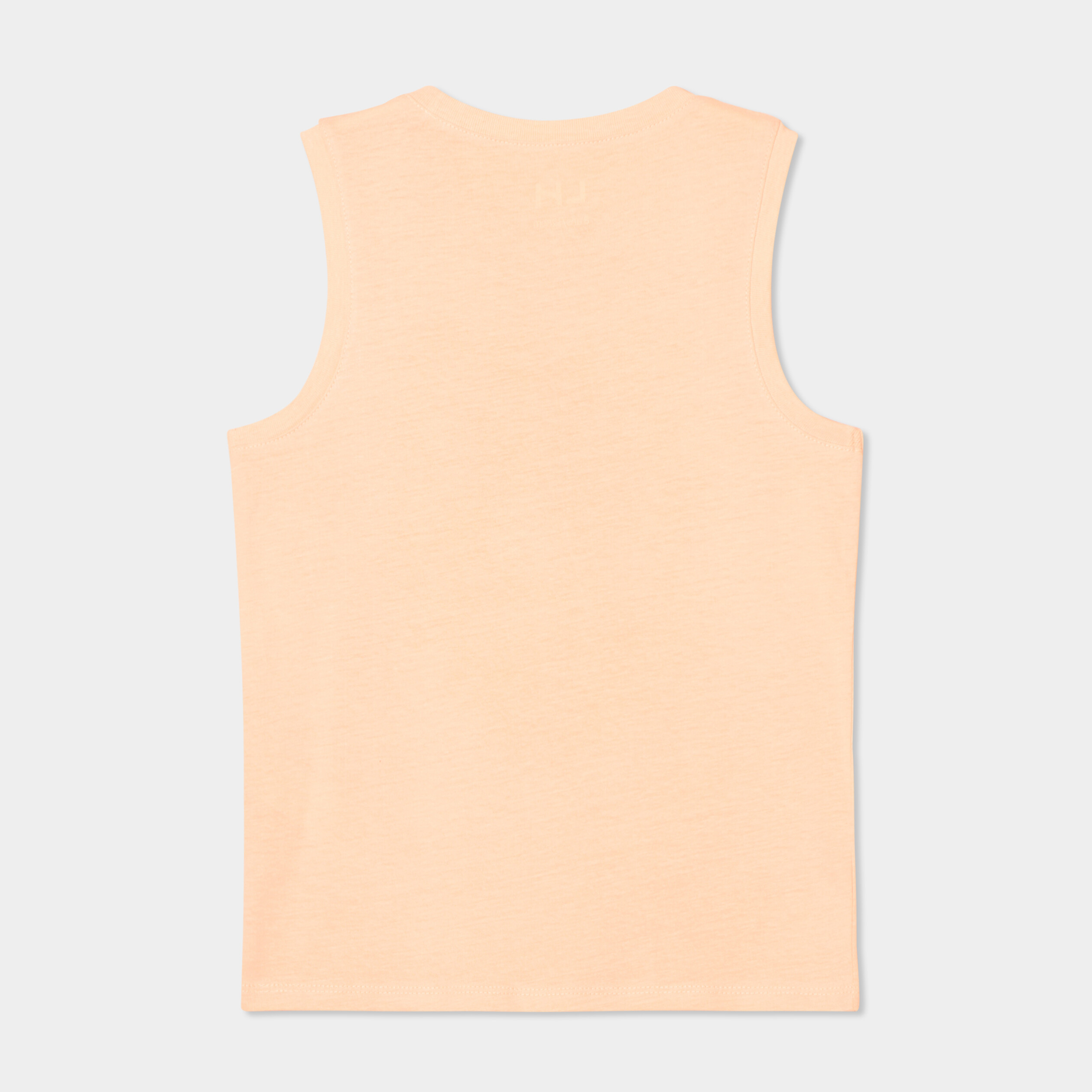 debardeur col rond sans manches coton orange fluo garcon Débardeur col rond sans manches coton orange fluo garçon