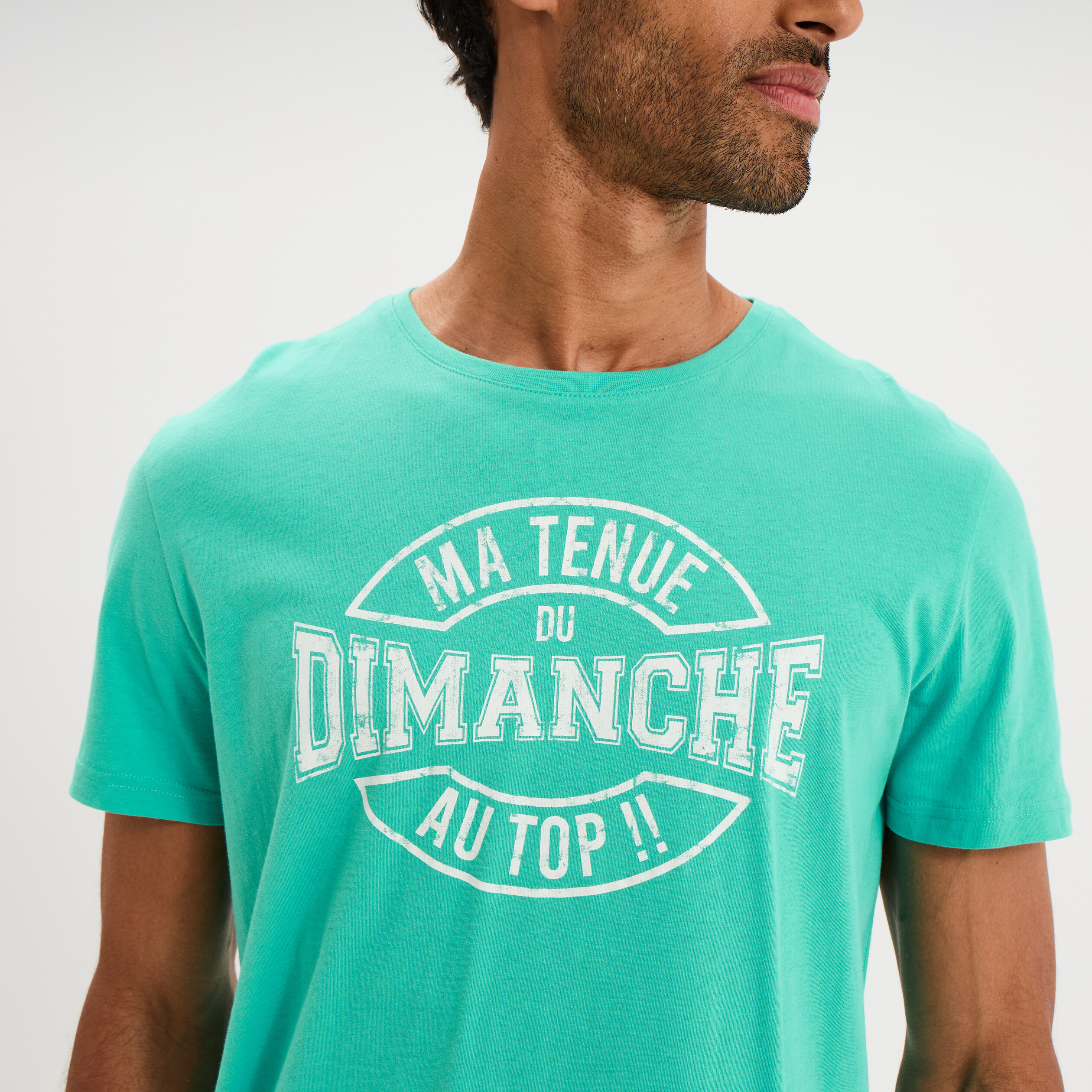 Ensemble pyjama avec short et t-shirt vert menthe homme