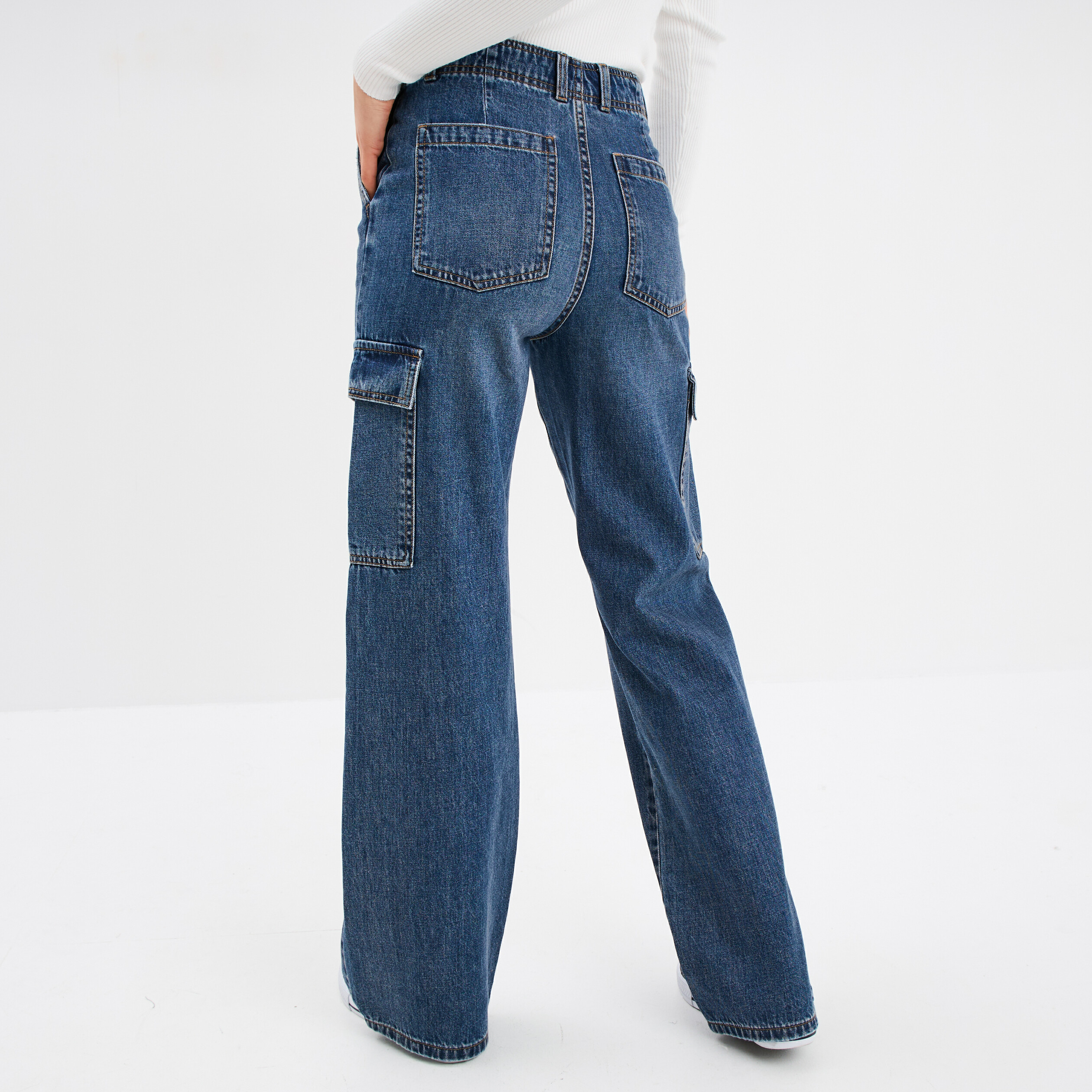 jeans cargo poches a rabat liberto denim double stone femme Jeans cargo poches à rabat Liberto denim double stone femme