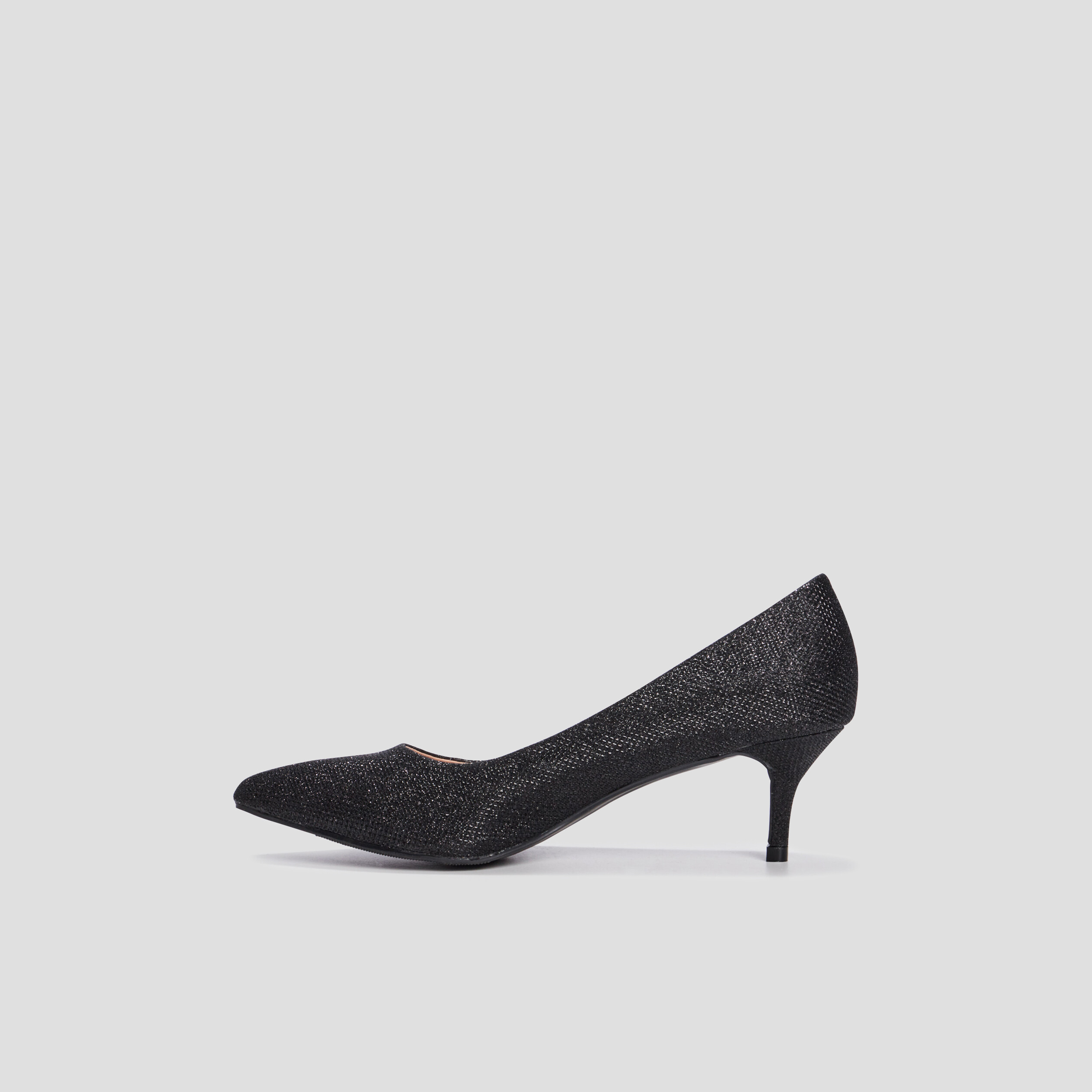Escarpins &agrave; talons paillet&eacute;s noir femme