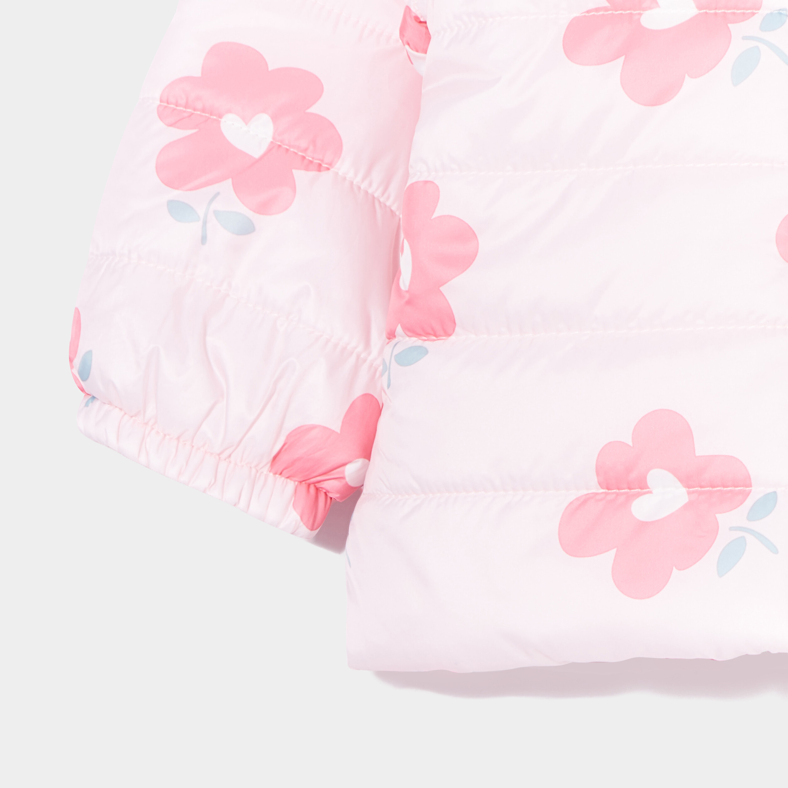 doudoune oversize zippee a capuche rose clair bebef Doudoune oversize zippée à capuche rose clair bébé fille