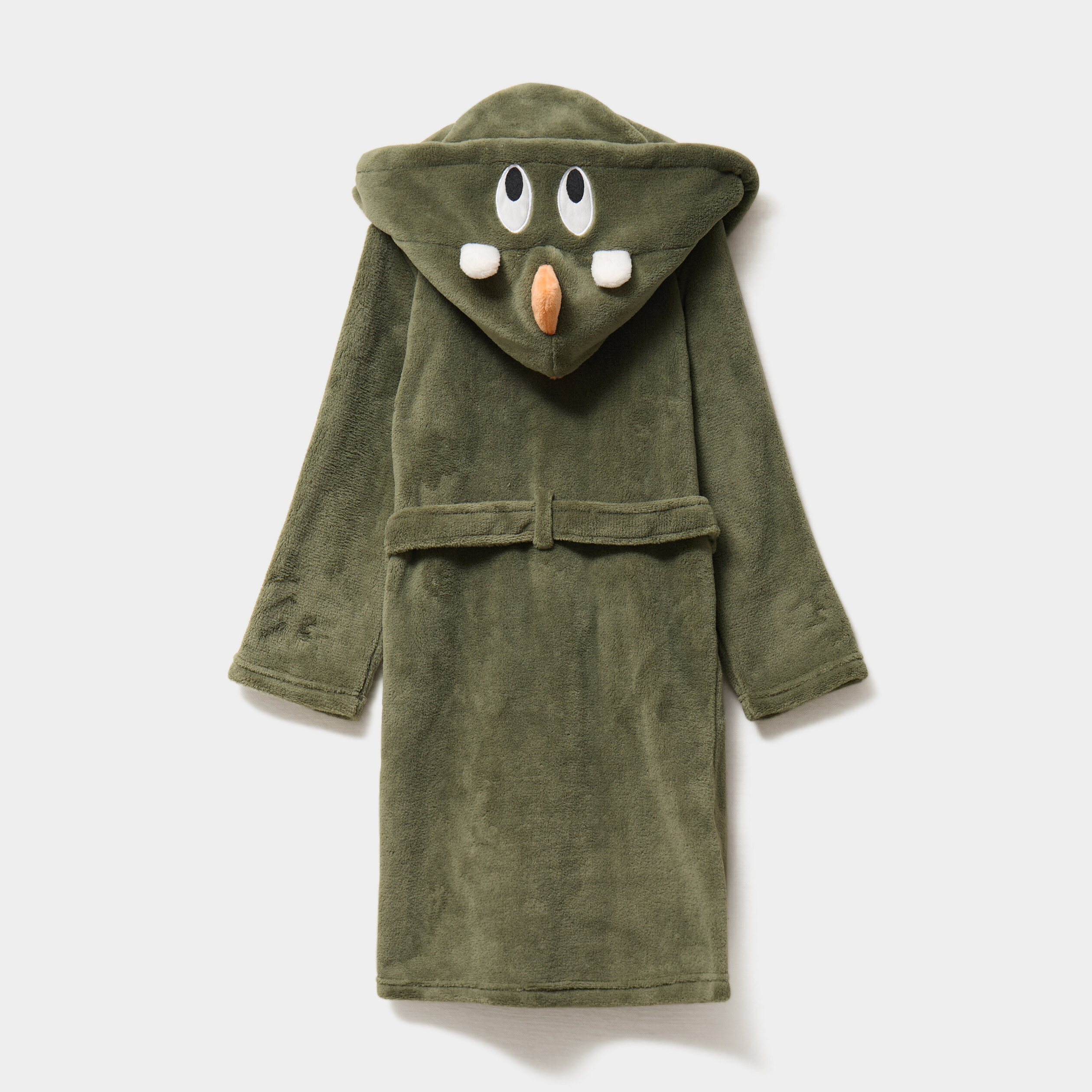 peignoir a capuche effet polaire vert kaki garcon Peignoir à capuche effet polaire vert kaki garçon