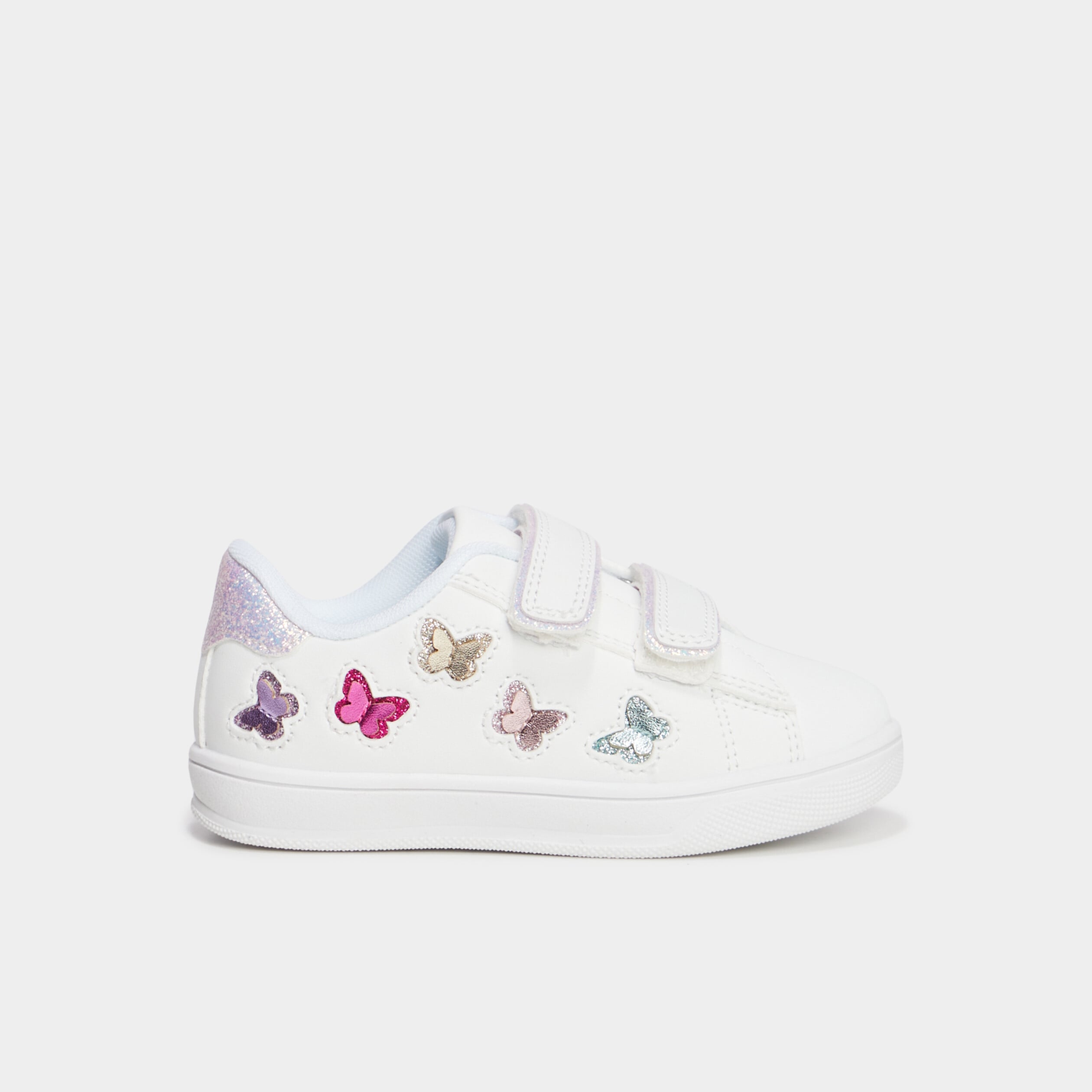 Baskets &agrave; scratchs blanc fille