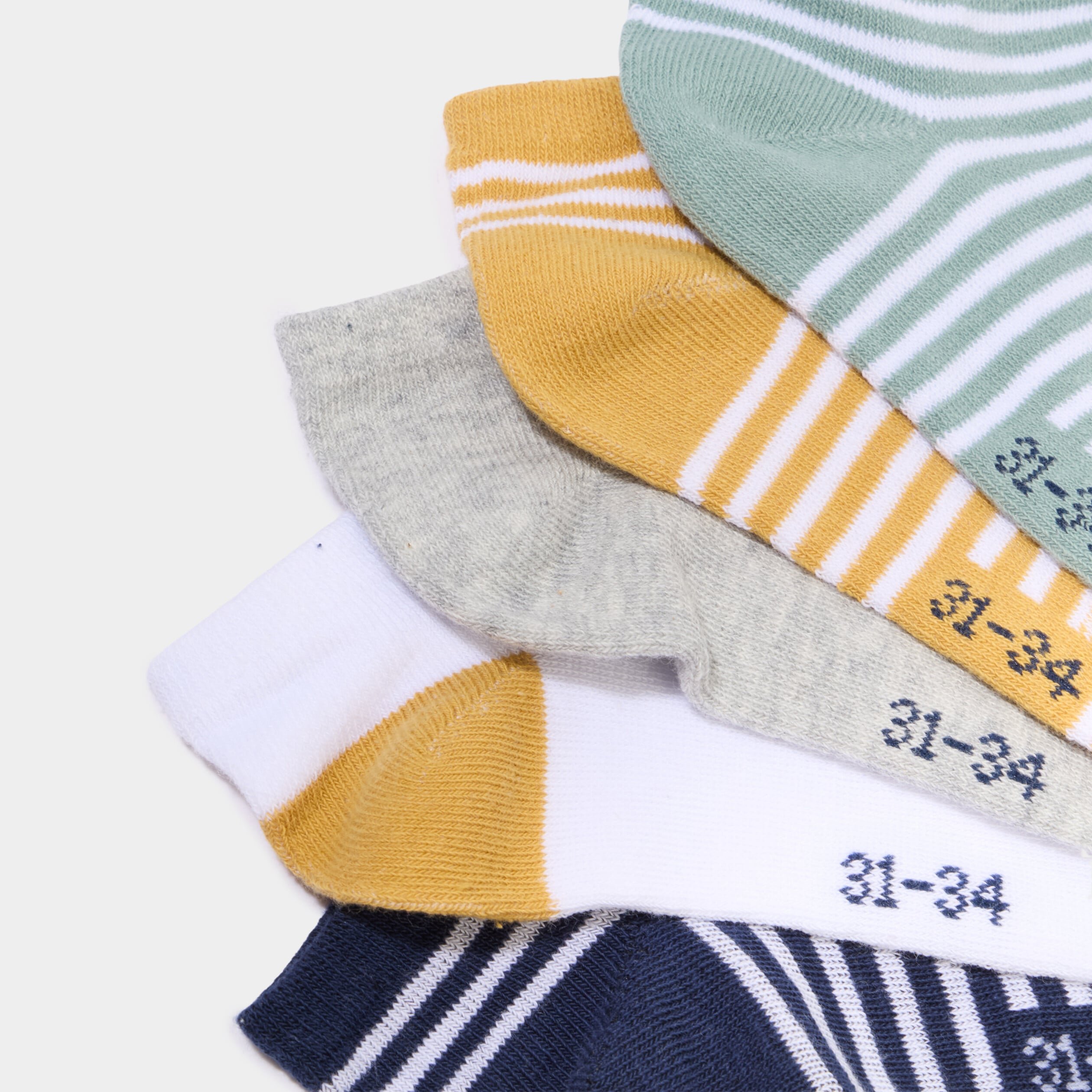 Lot 5 paires chaussettes invisibles multicolore gar&ccedil;on