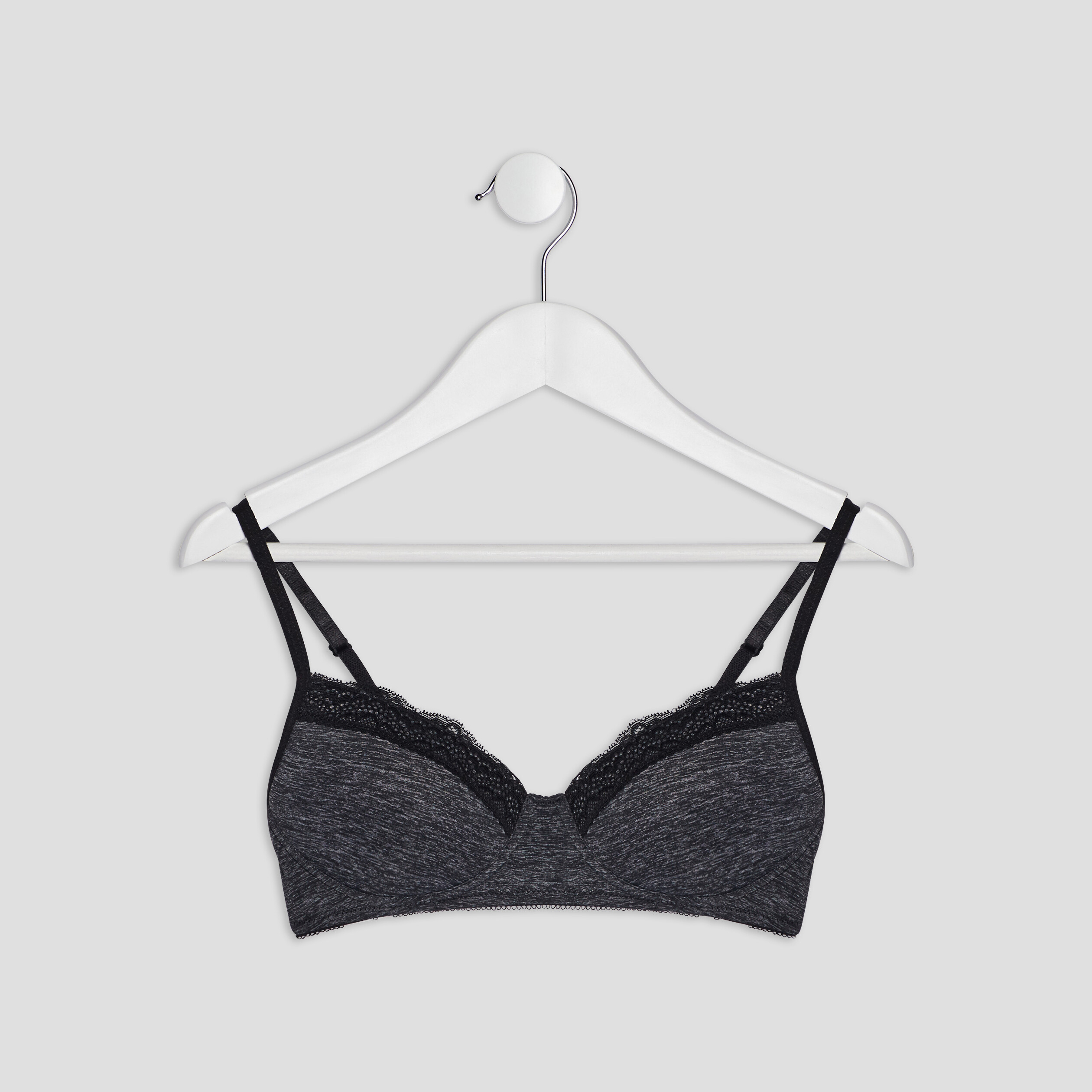 soutien gorge corbeille gris fonce femme Soutien-gorge corbeille gris foncé femme