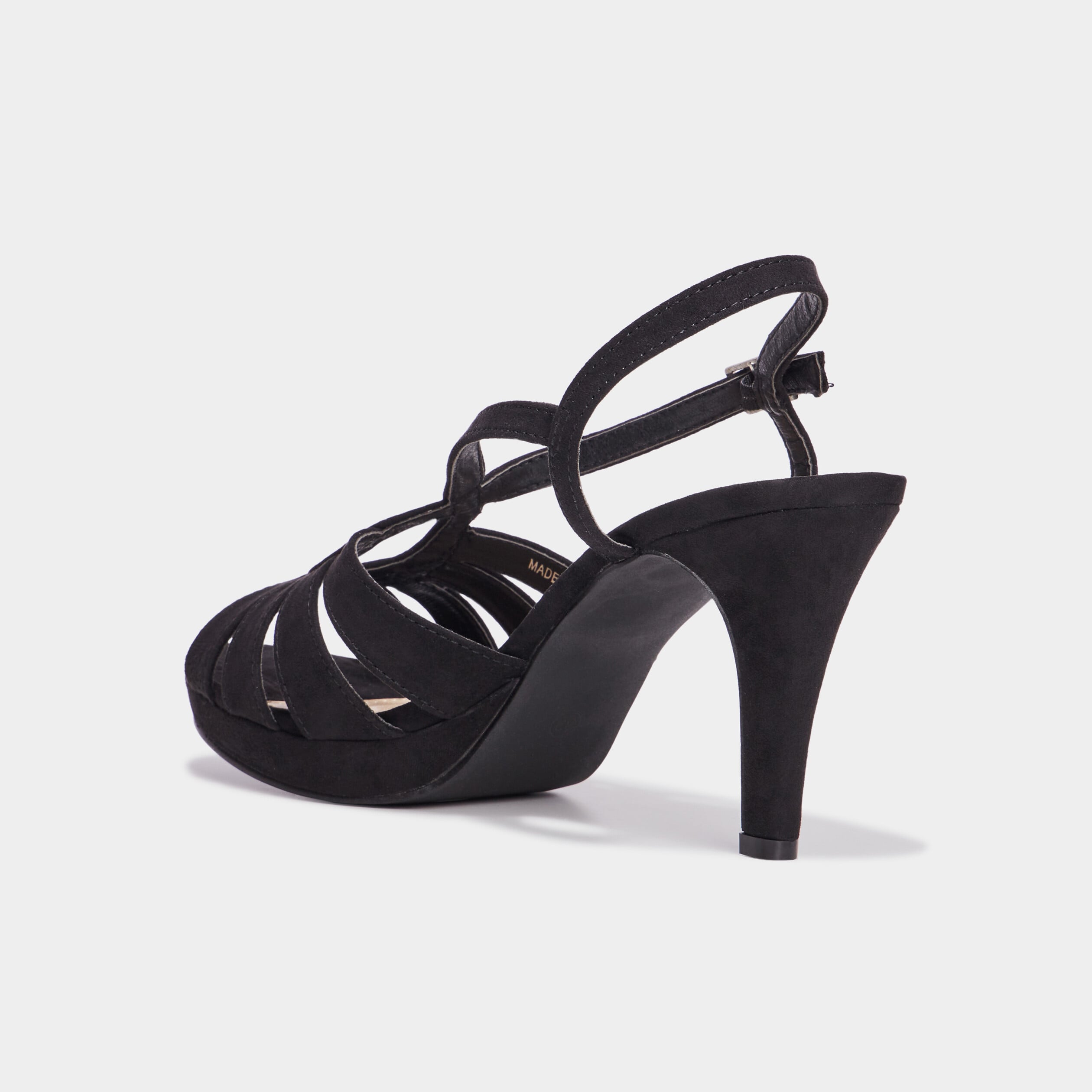 Sandales &agrave; talons aiguilles Mosquitos noir femme