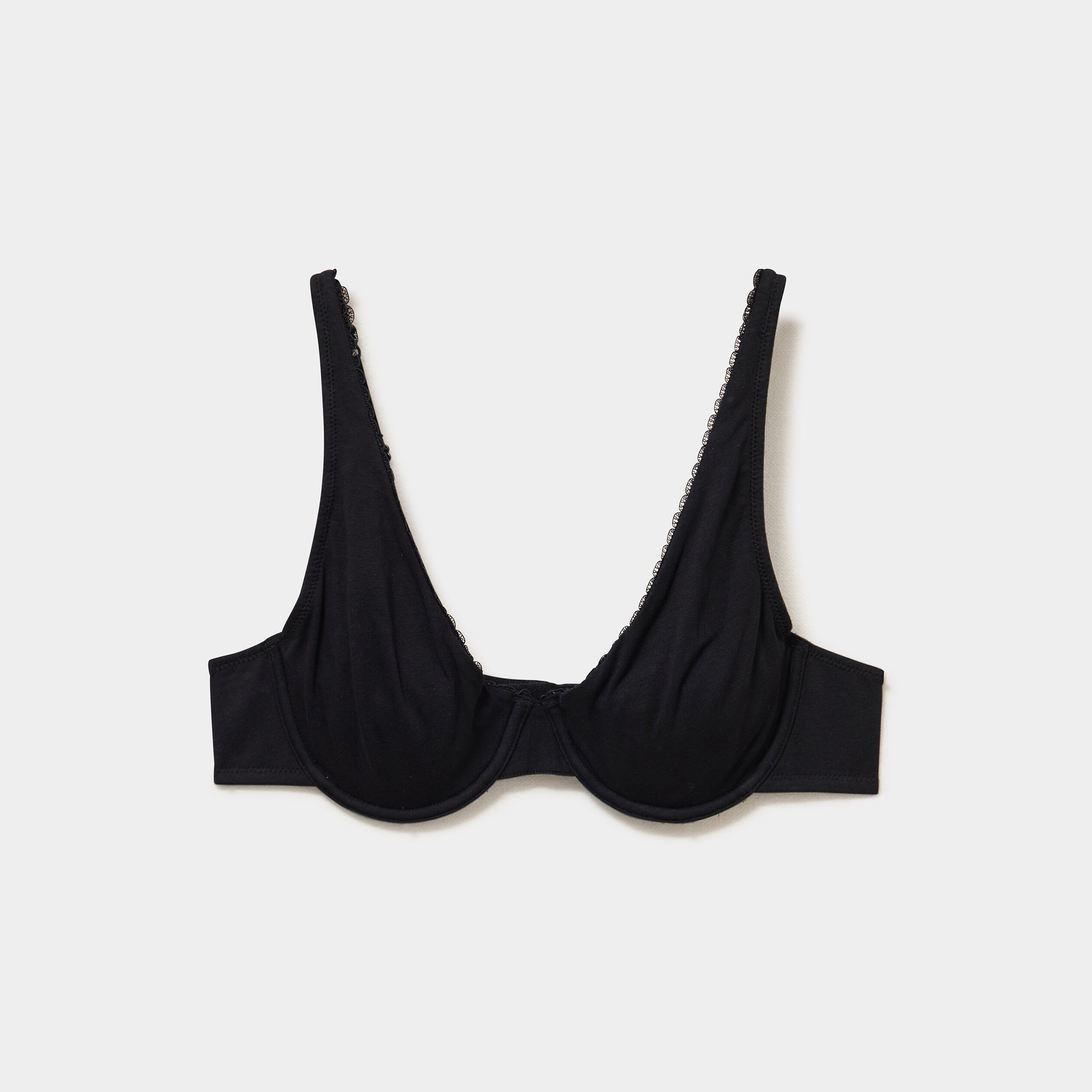 Soutien-gorge foulard coton majoritaire noir femme