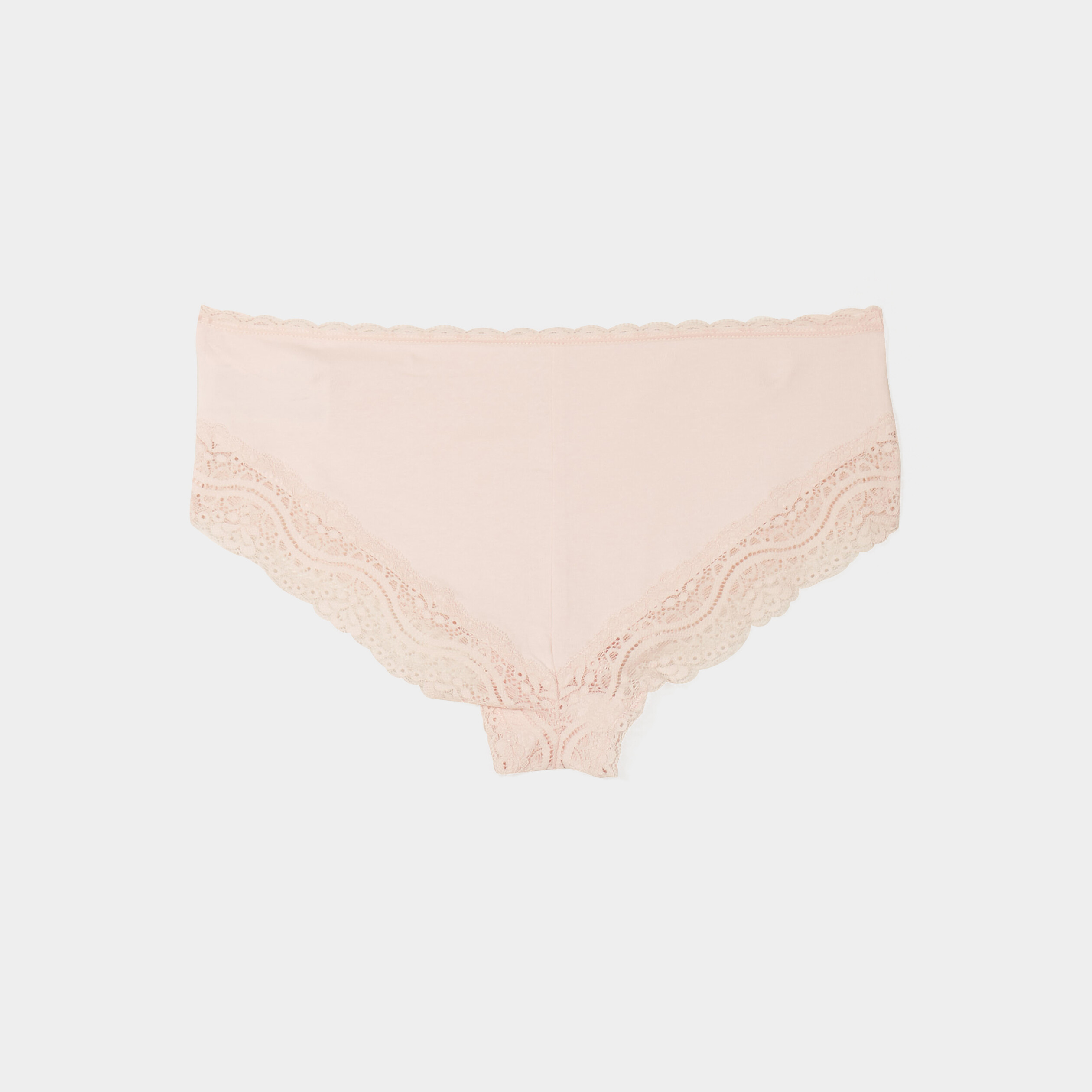 lot 3 shortys en coton avec dentelle rose clair femme Lot 3 shortys en coton avec dentelle rose clair femme