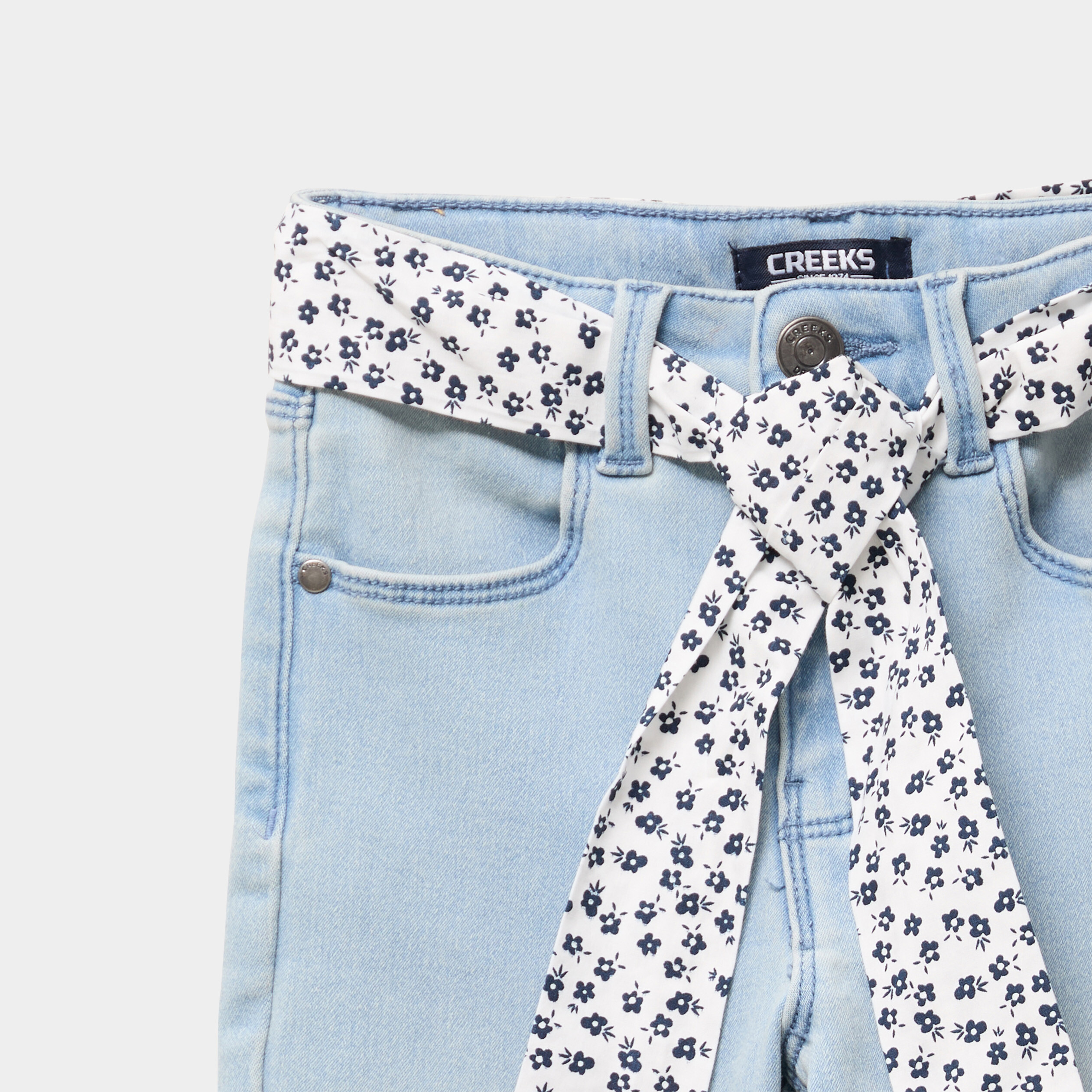 jean skinny ceinture foulard denim triple stone fille Jean skinny ceinture foulard denim triple stone fille