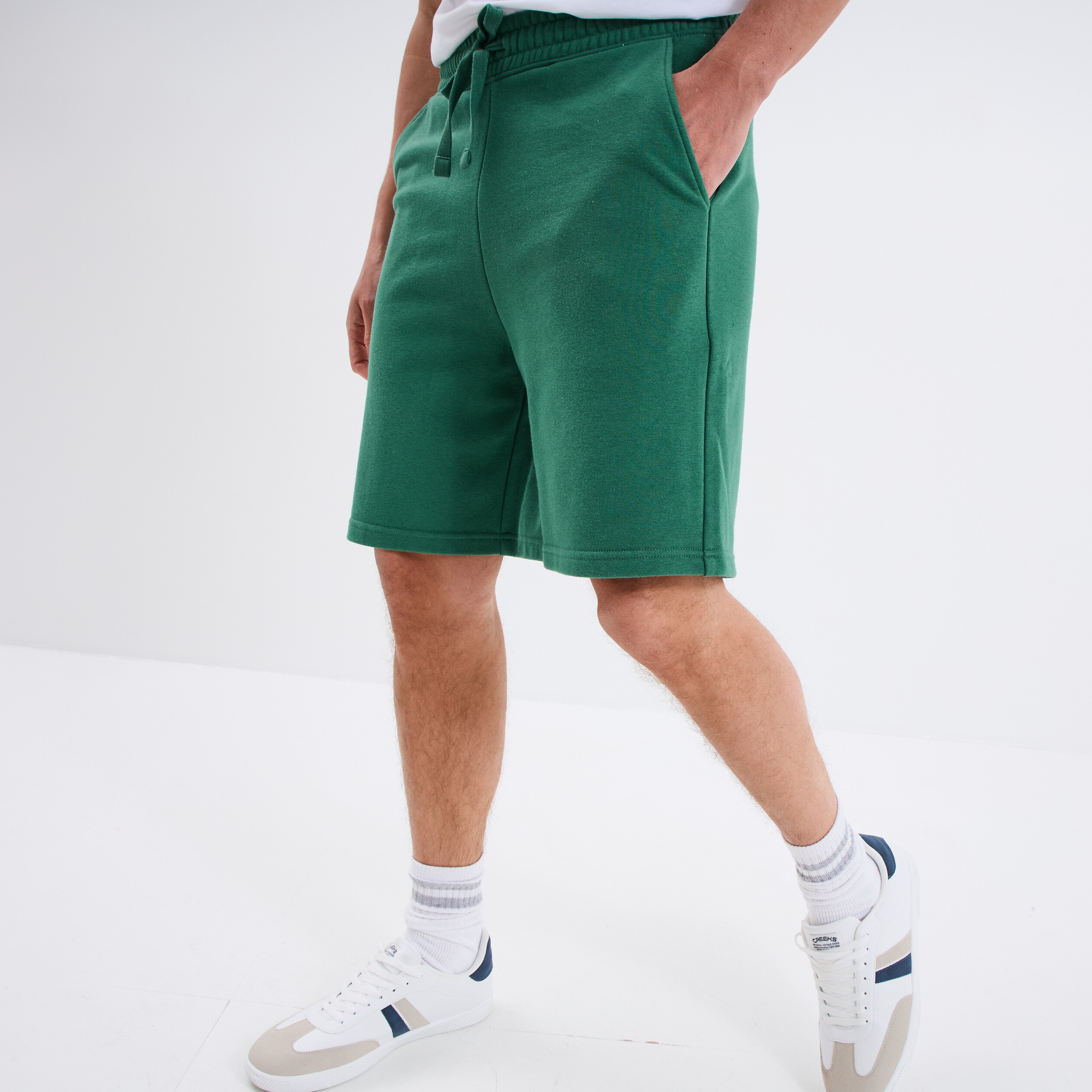 short de jogging en molleton vert menthe homme Short de jogging en molleton vert menthe homme