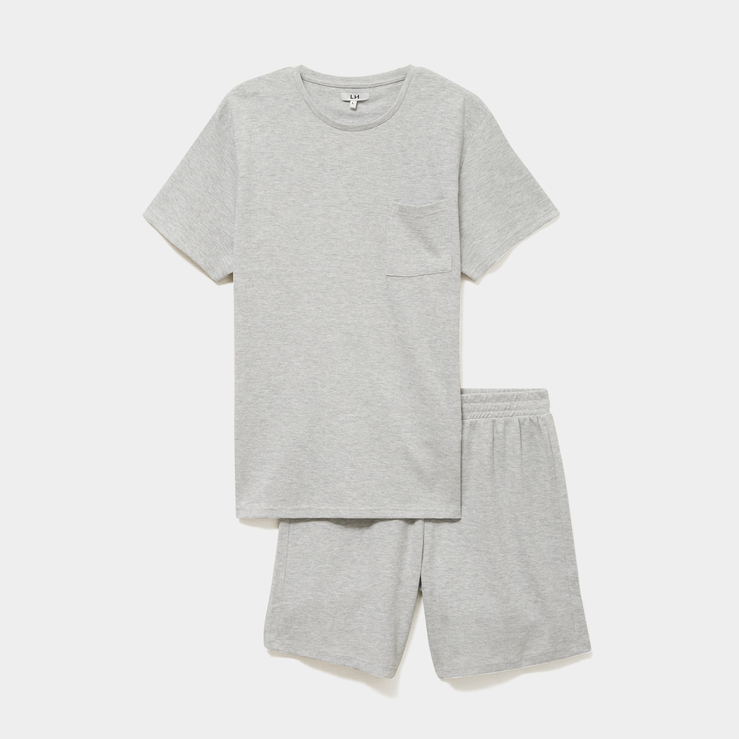 Ensemble pyjama short et t-shirt gris clair homme