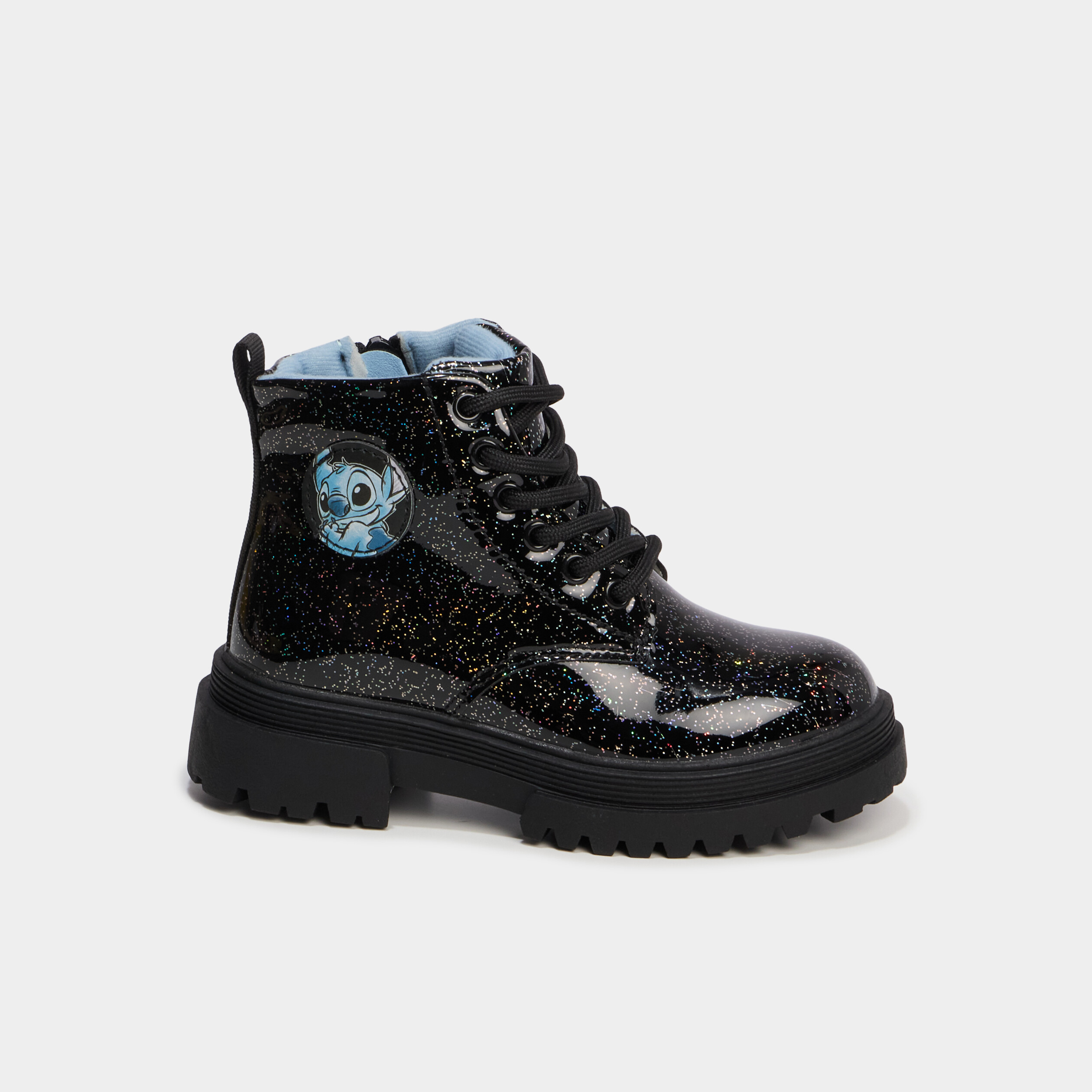 Boots Chaussures La Halle Fille Boots à Paillettes Stitch Noir