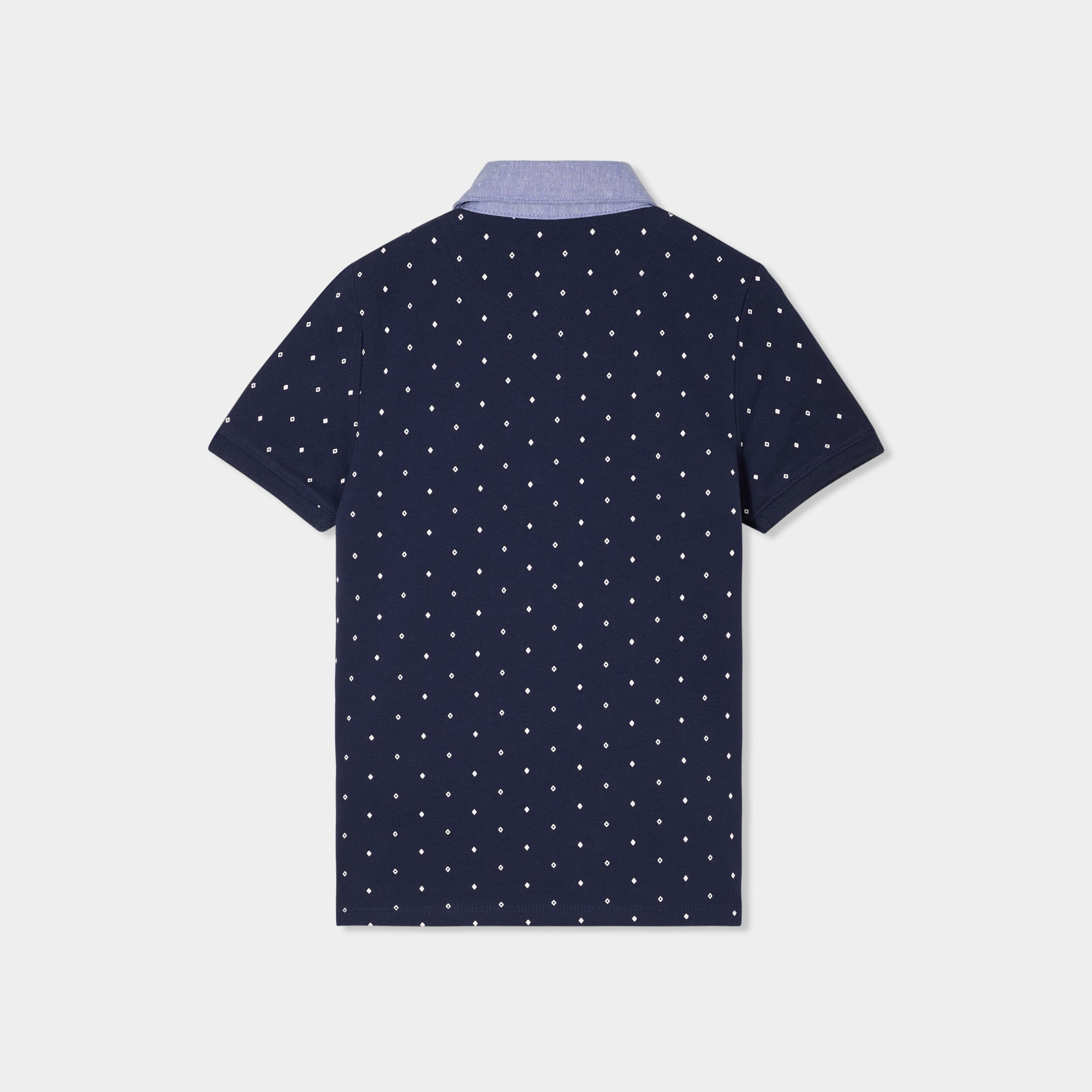 Polo manches courtes 1 poche bleu marine gar&ccedil;on